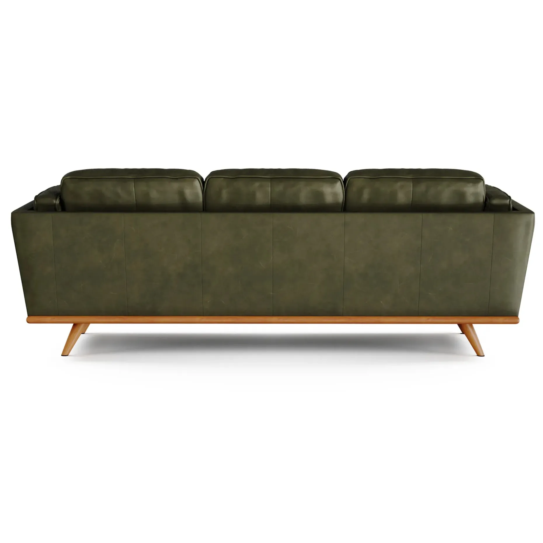 Timber 90" Leather Sofa - Charme Green