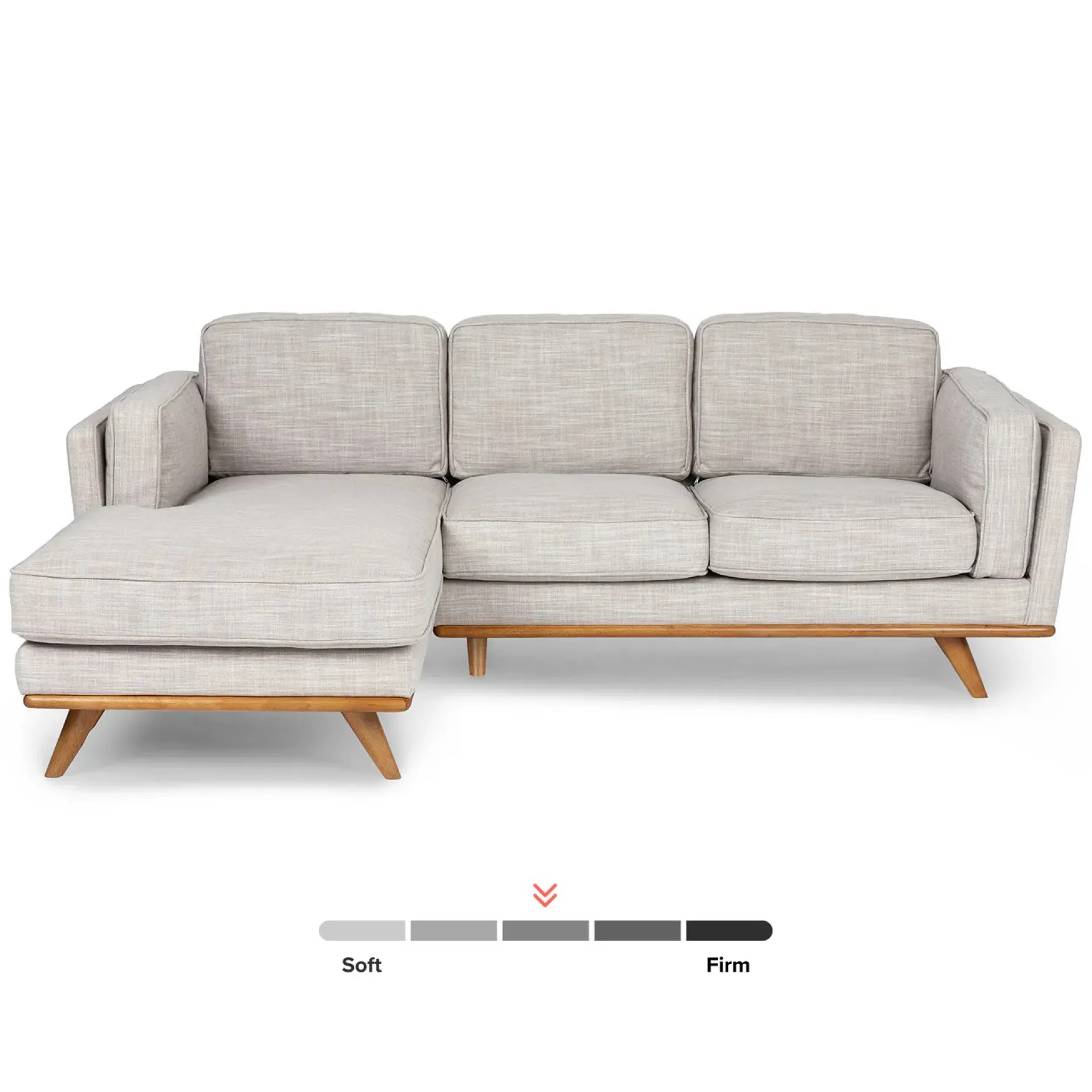 Timber 93" Left Sectional - Rain Cloud Gray