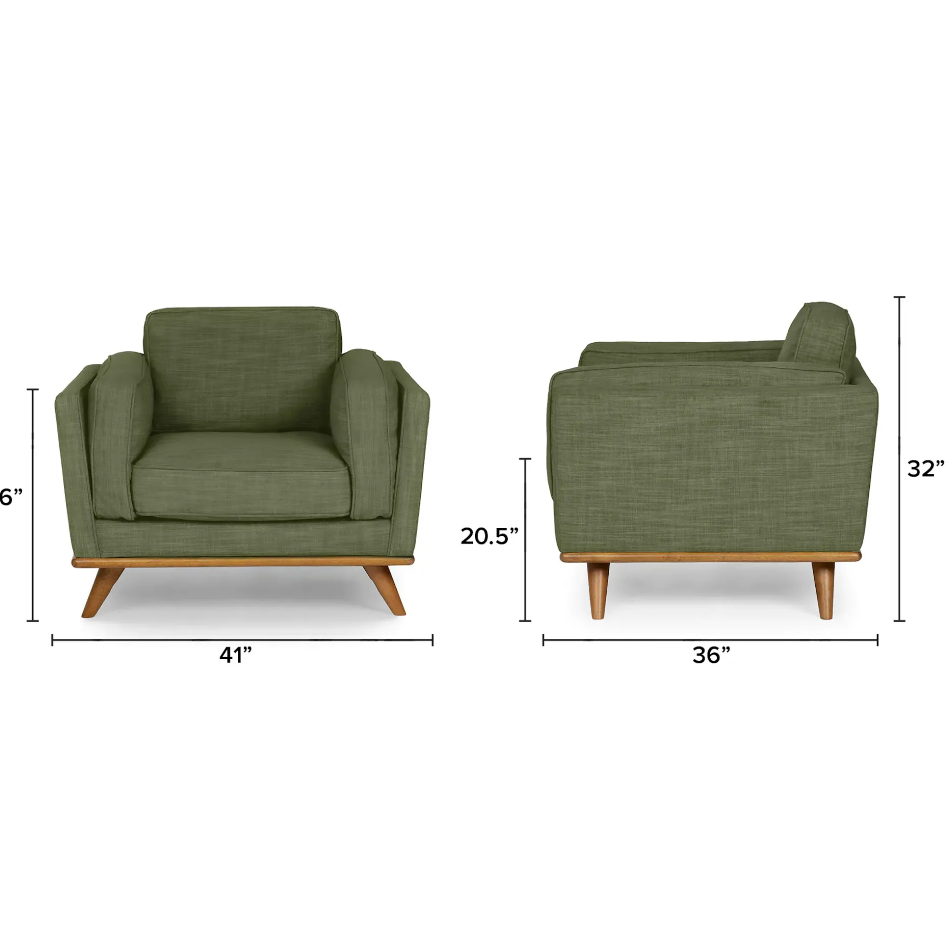 Timber 41" Lounge Chair - Olio Green