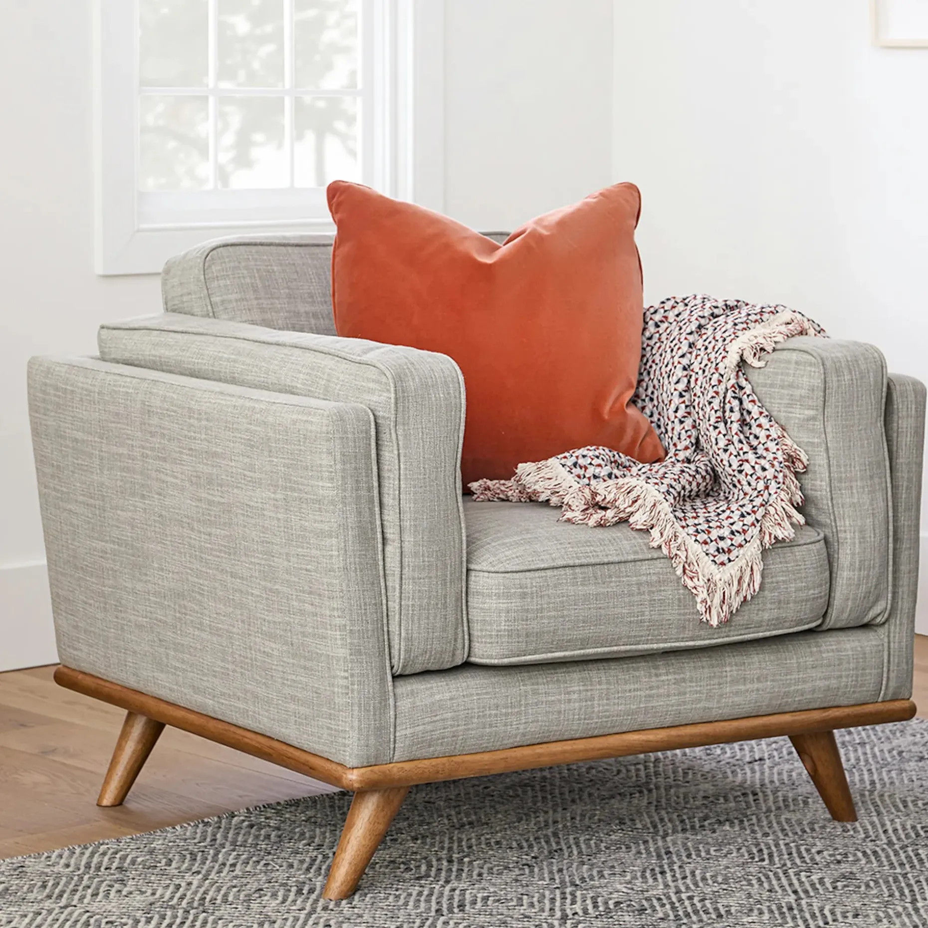 Timber 41" Lounge Chair - Rain Cloud Gray