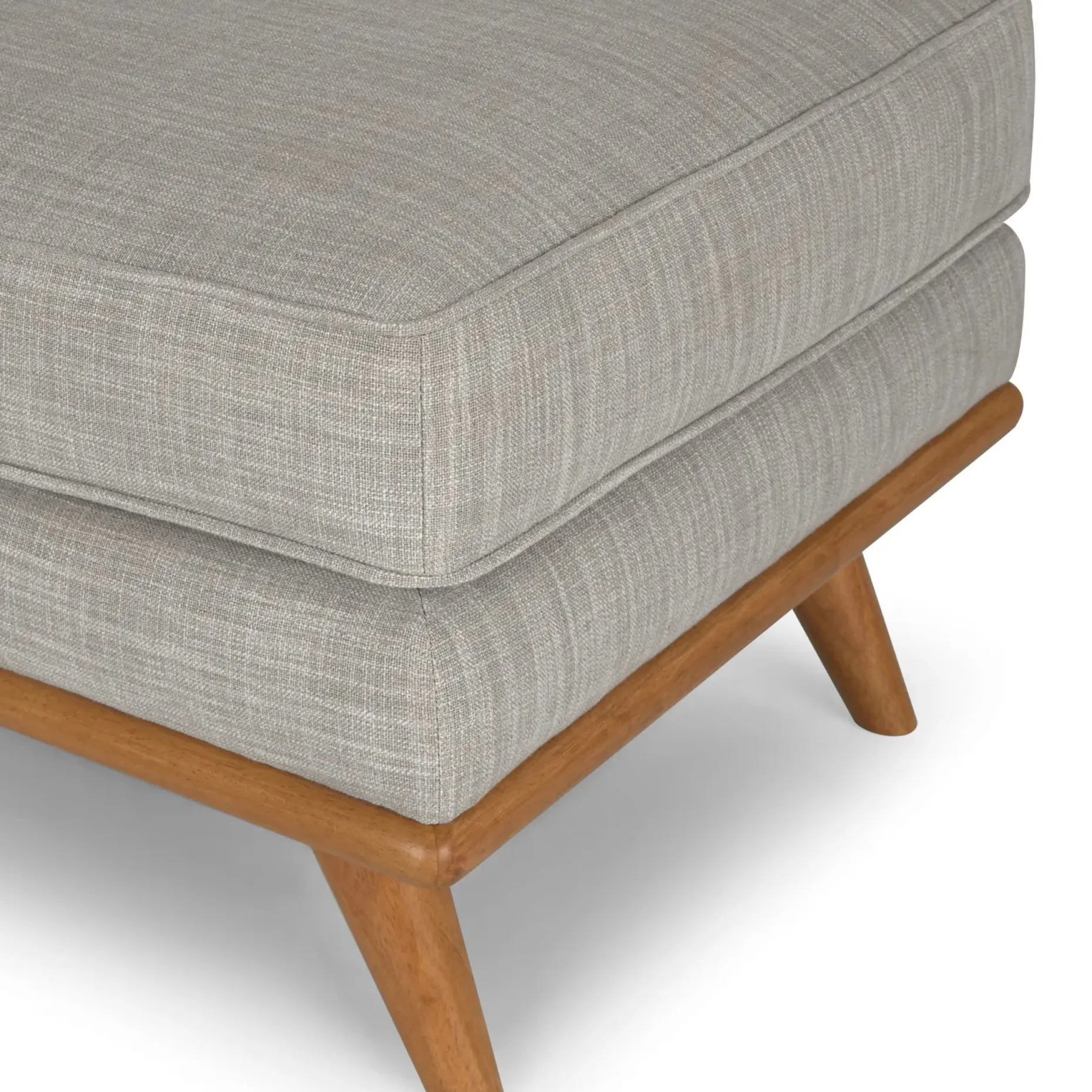 Timber 31" Ottoman - Rain Cloud Gray