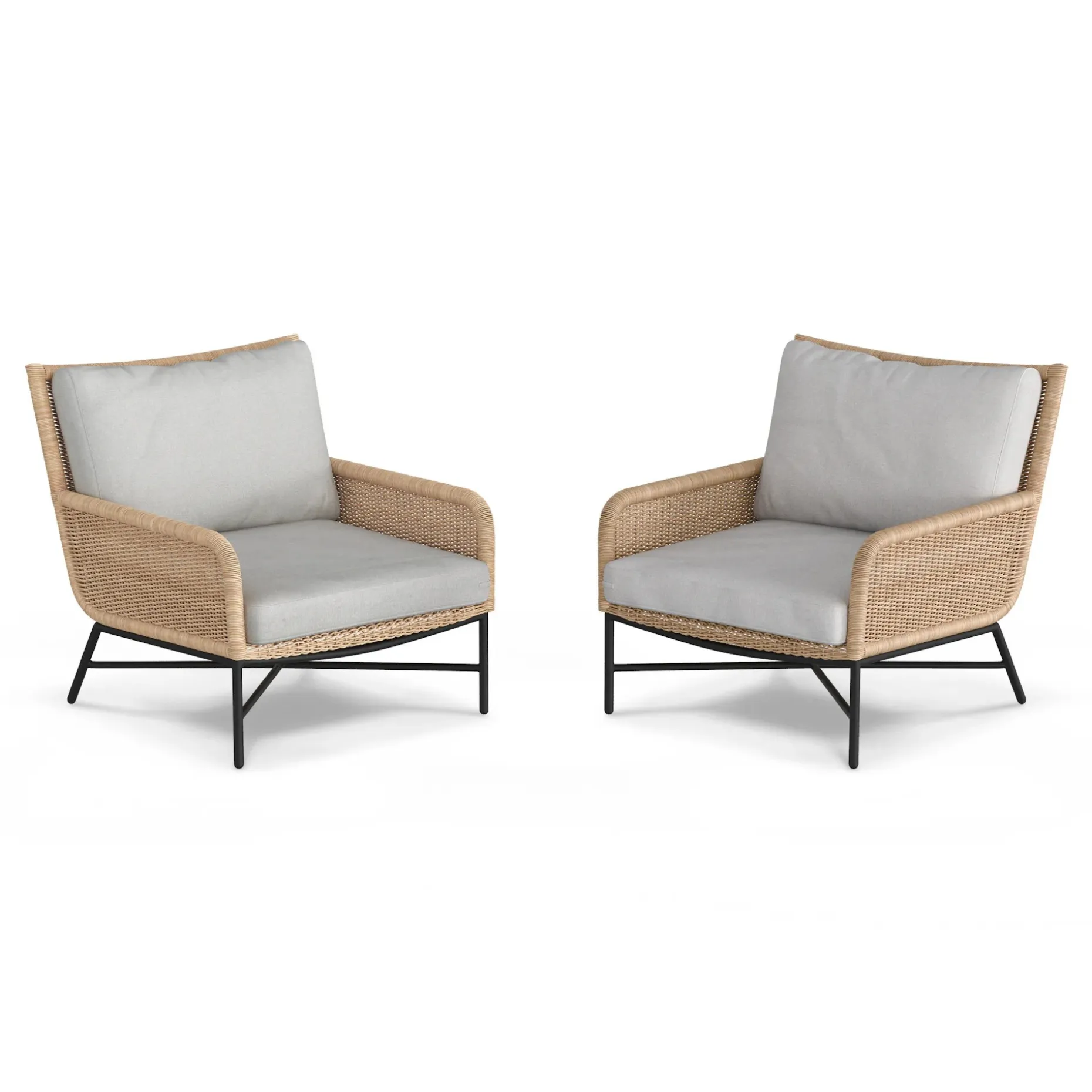 Tody 30.5" Outdoor Lounge Chair Set - Beach Sand
