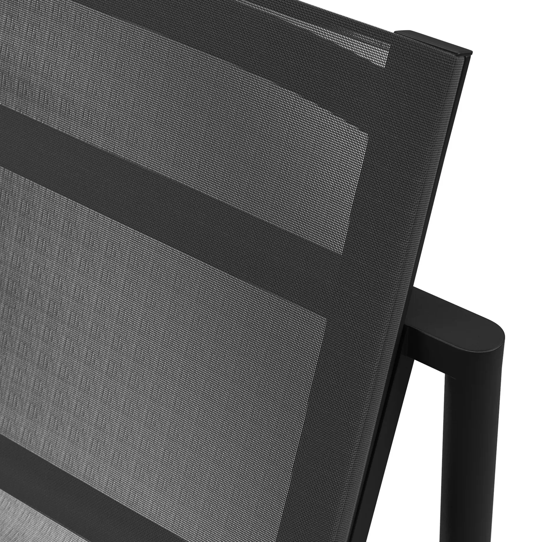 Tola Outdoor Stackable Textilene Dining Chair - Black