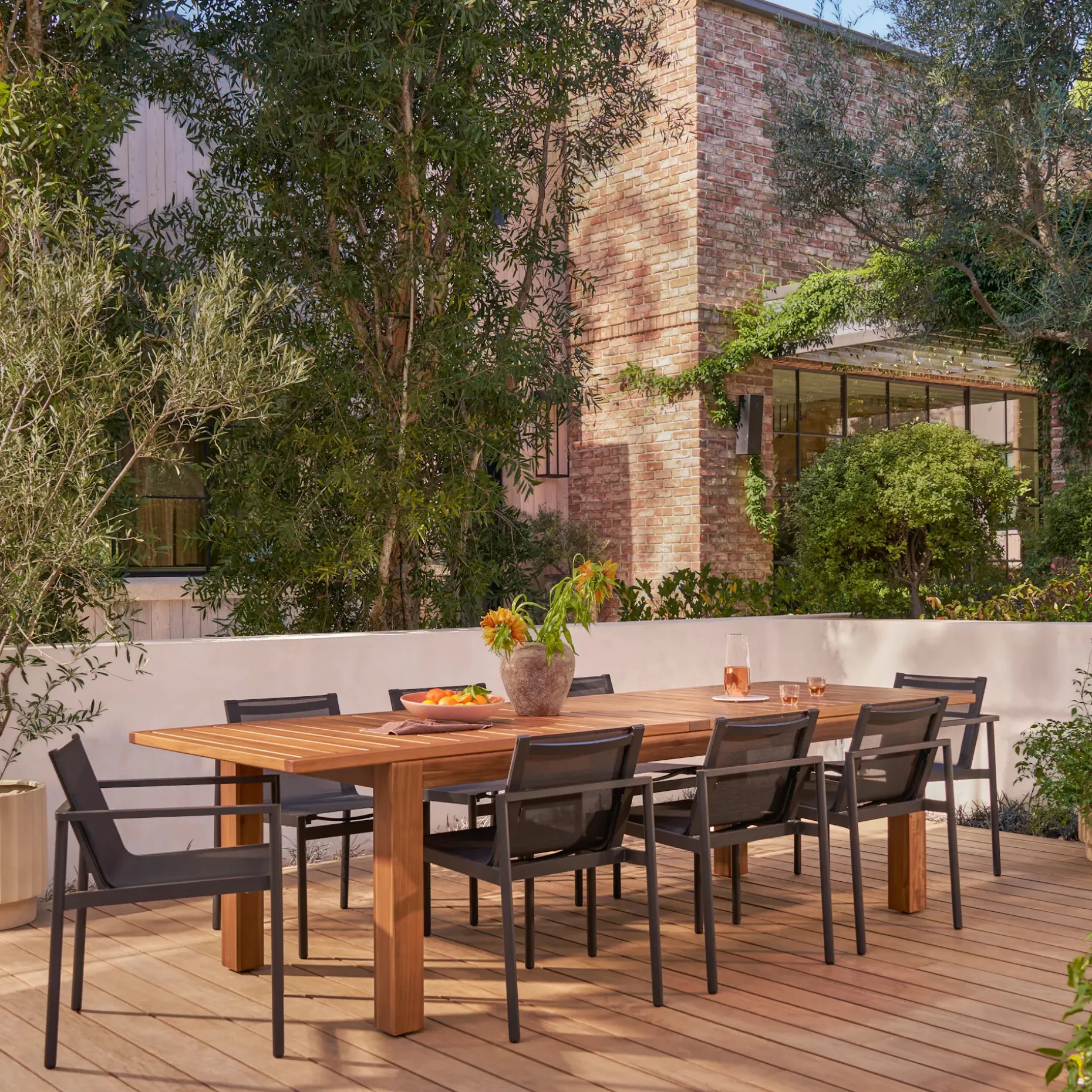 Tola Outdoor Stackable Textilene Dining Armchair - Black