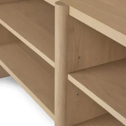 Torme 57" Bookcase, Short - White Oak