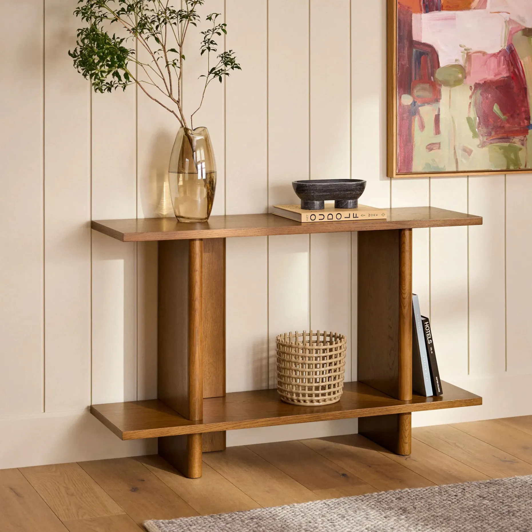 Torme 48" Console - Smoked Oak