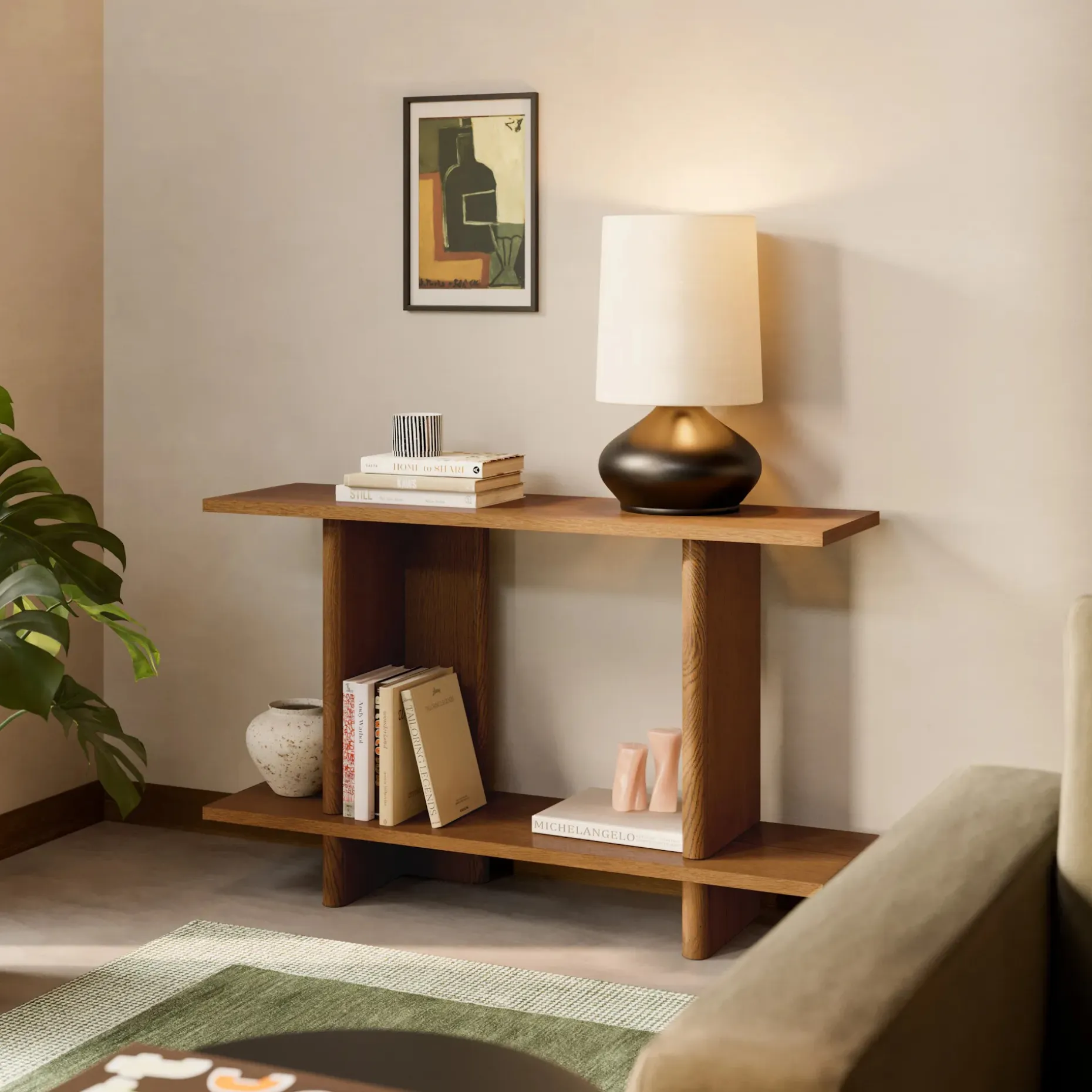Torme 48" Console - Smoked Oak