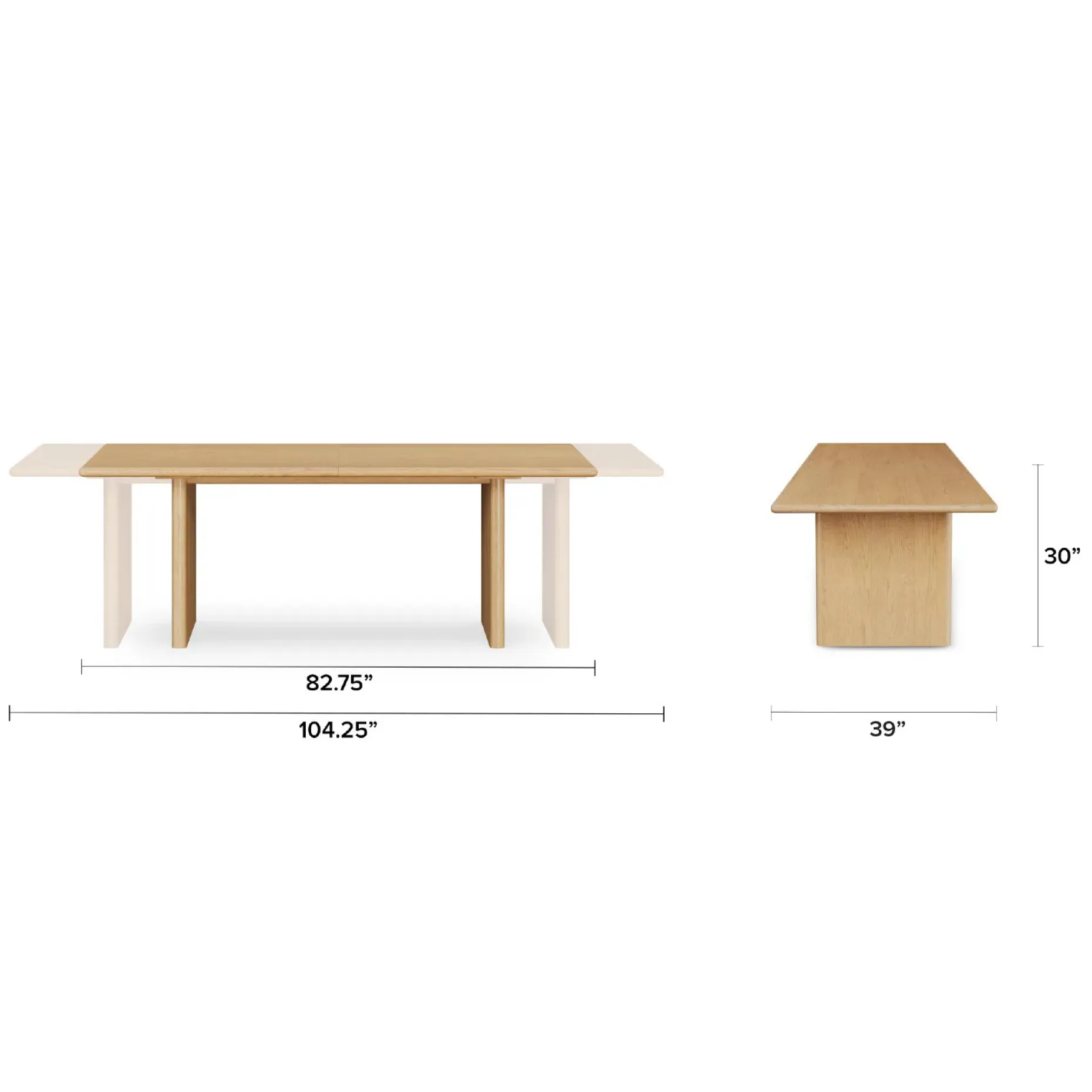 Torme 82.75" - 104.25" Extendable Dining Table - White Oak