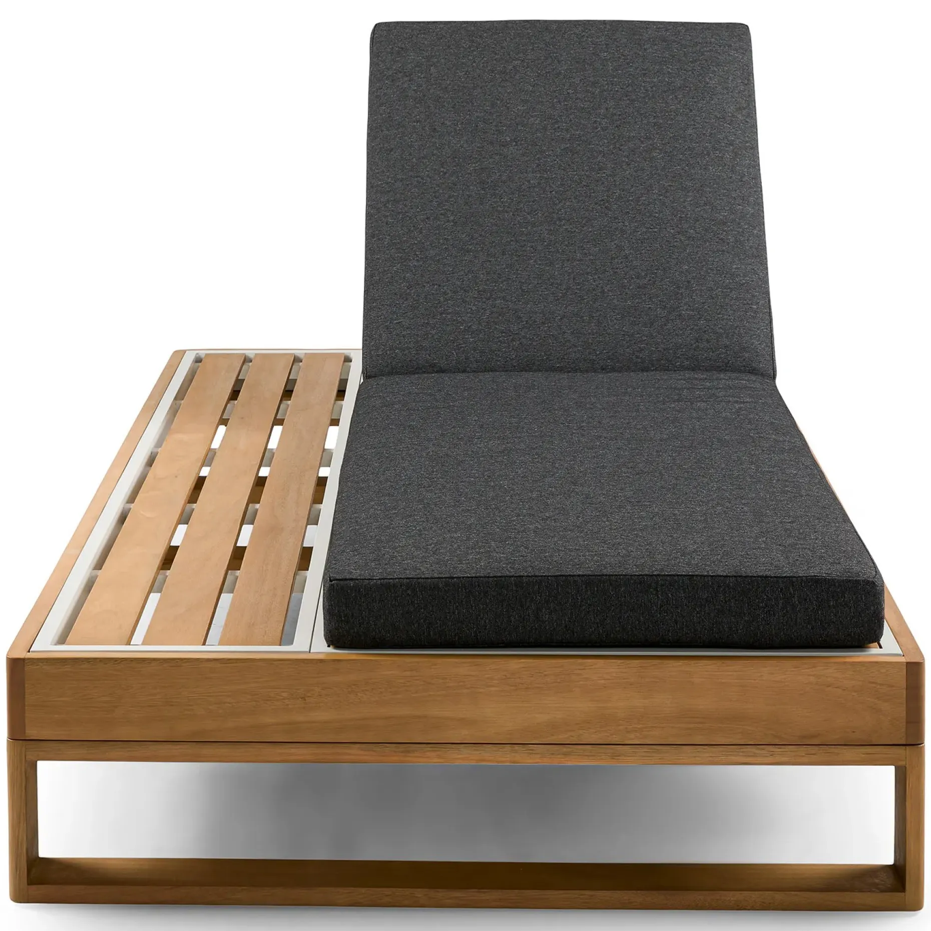 Toro 80.5" Outdoor Chaise Lounge - Dravite Black