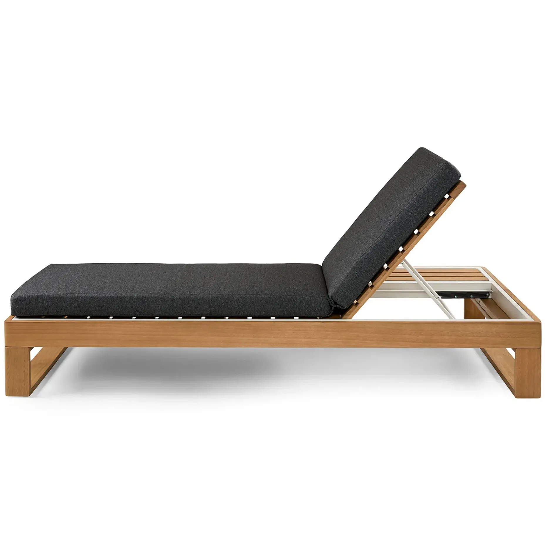 Toro 80.5" Outdoor Chaise Lounge - Dravite Black