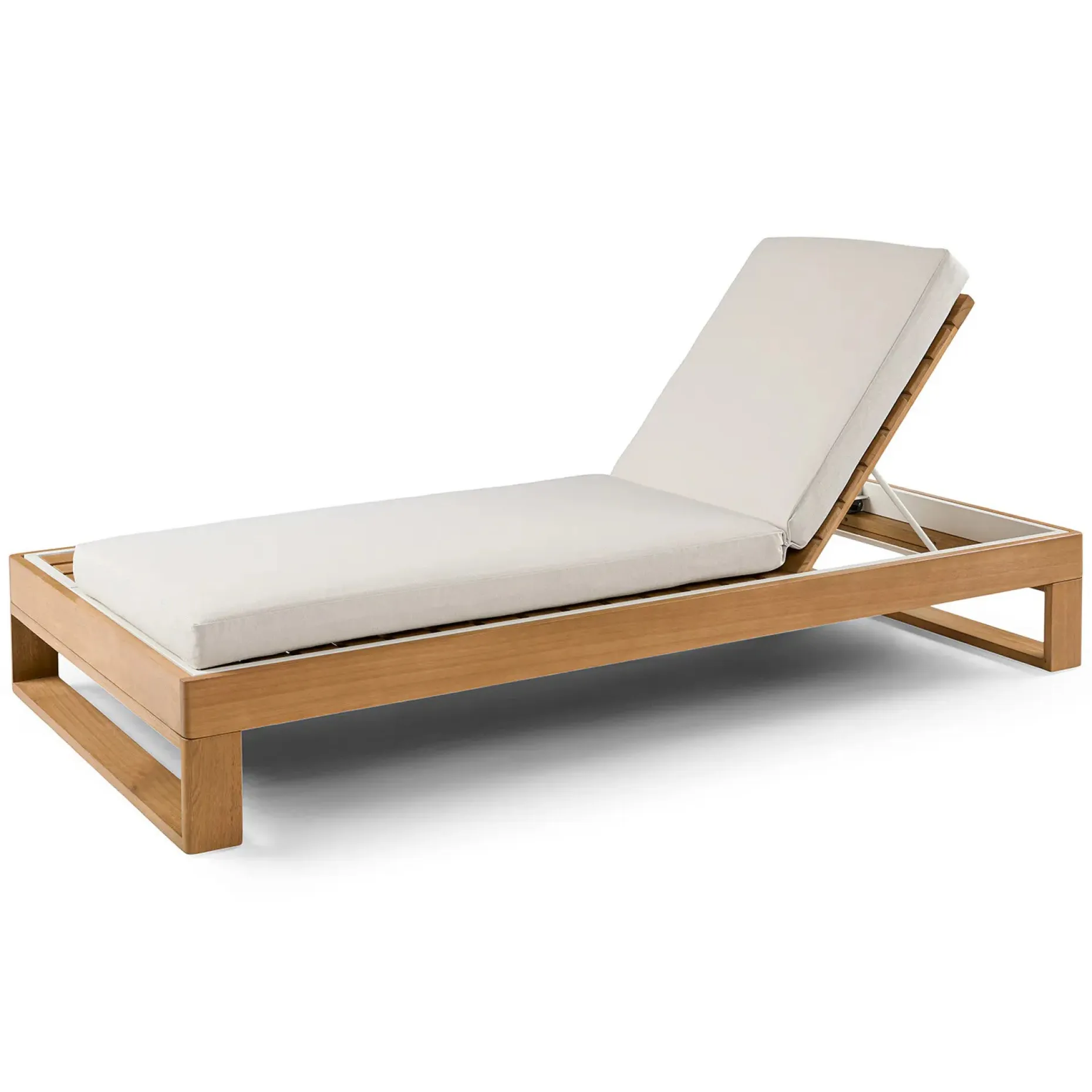 Toro 80.5" Outdoor Chaise Lounge - Dravite Ivory