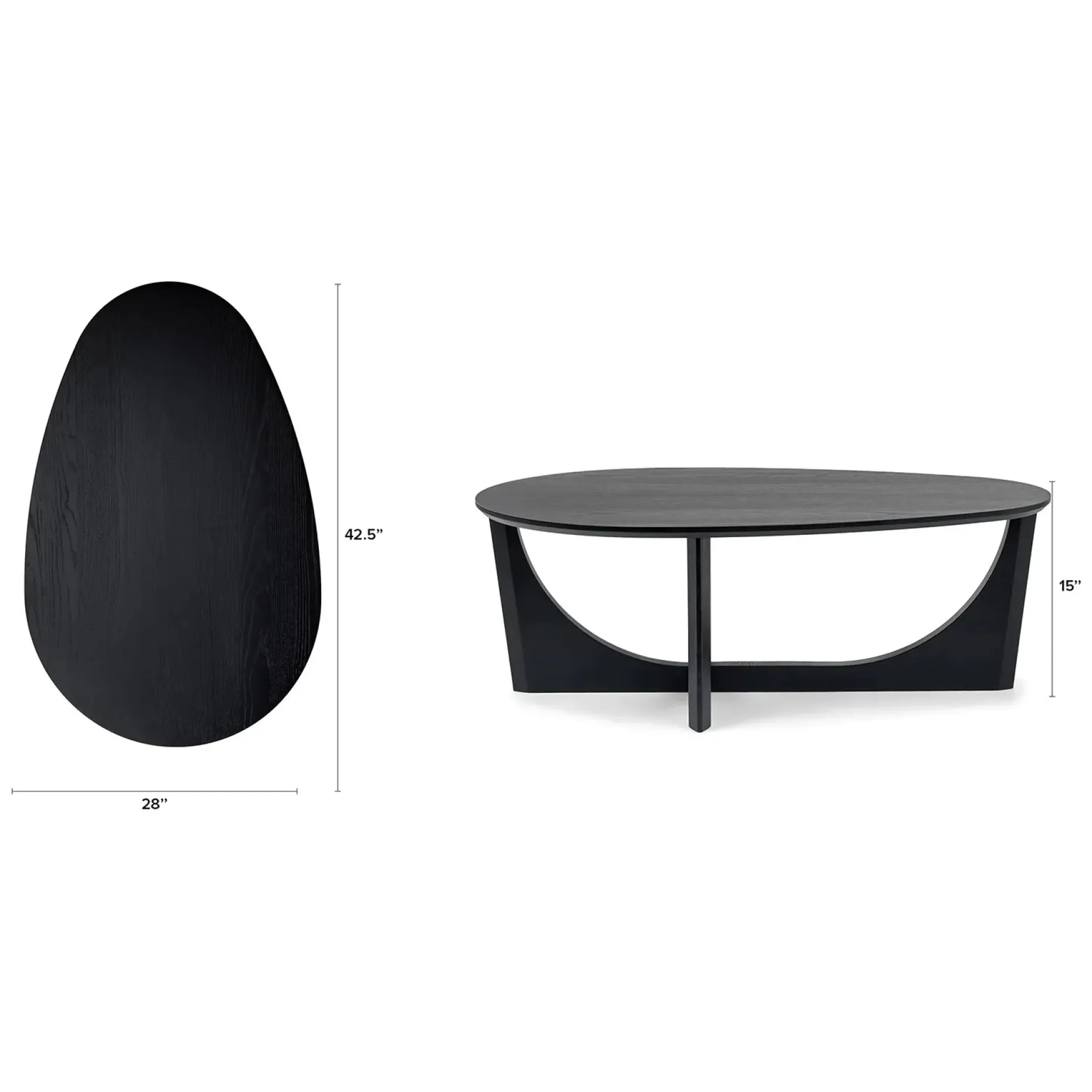 Tovi 42.5" Coffee Table - Black