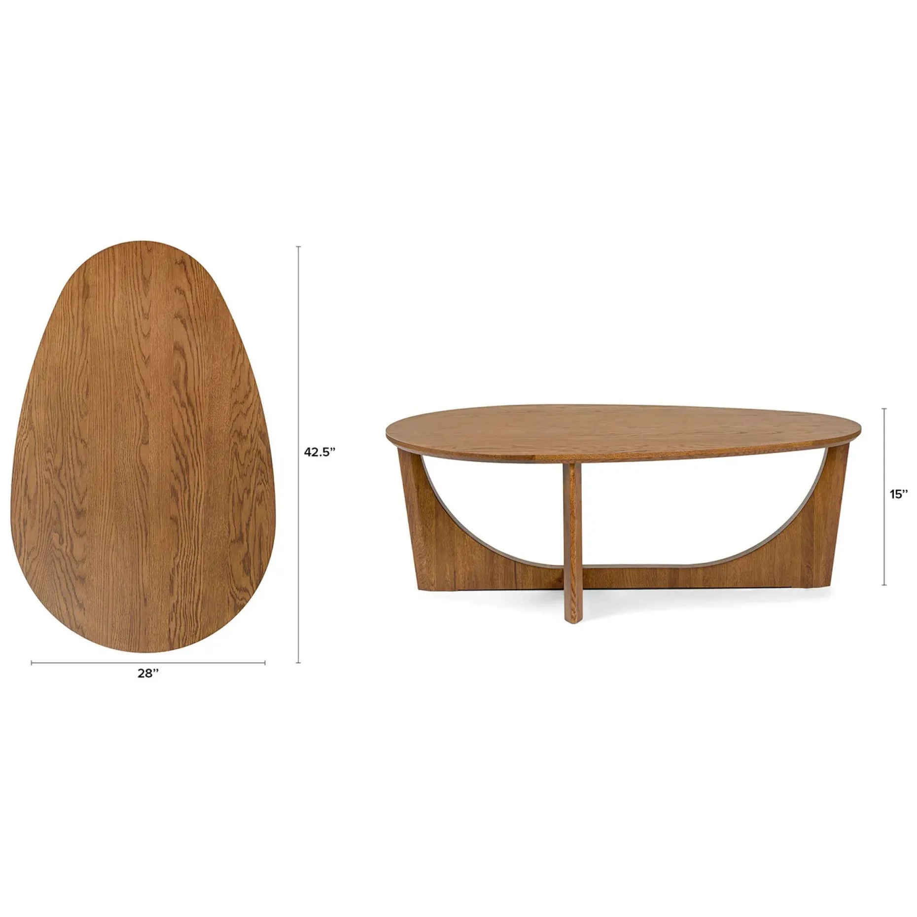 Tovi 42.5" Coffee Table - Smoked Oak