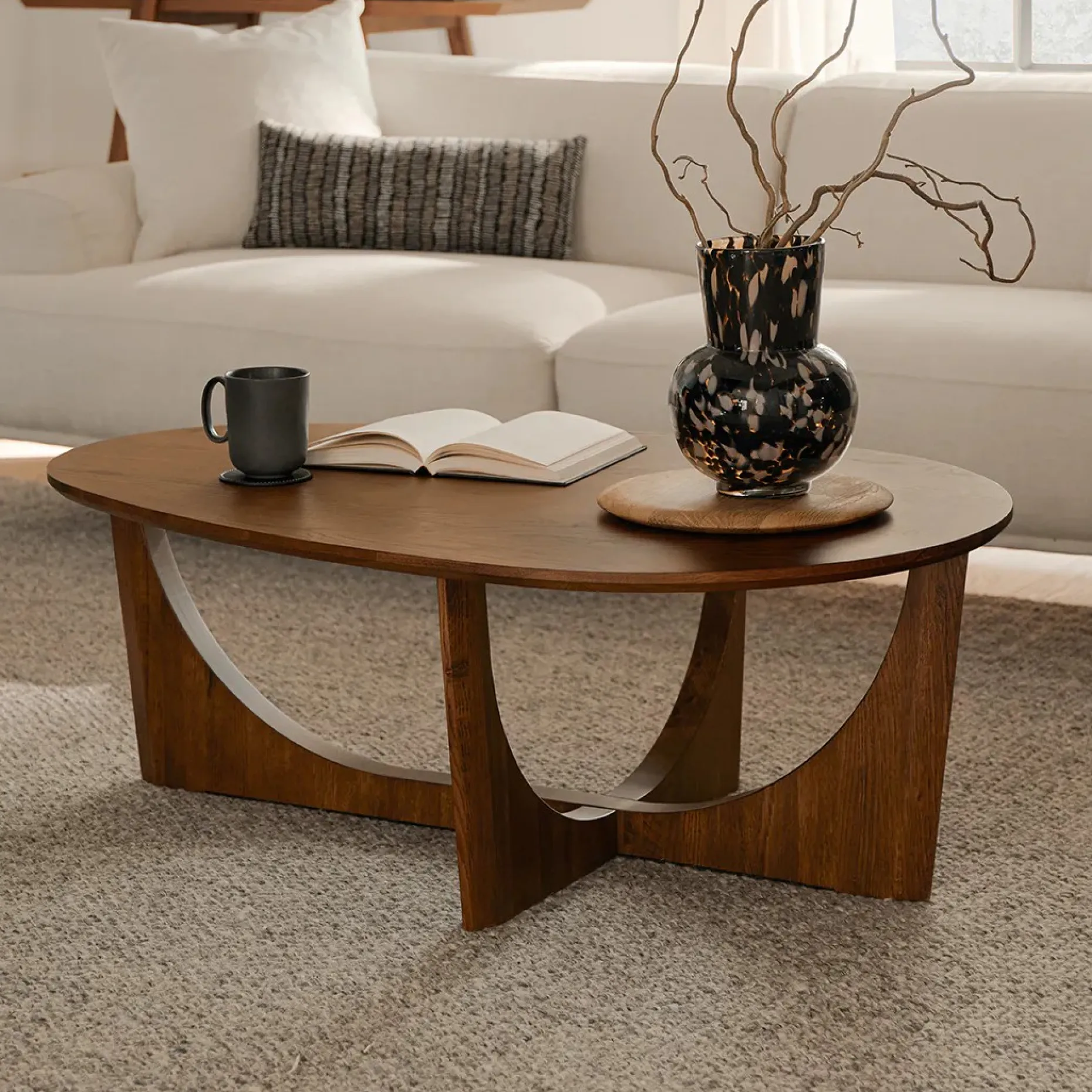 Tovi 42.5" Coffee Table - Smoked Oak