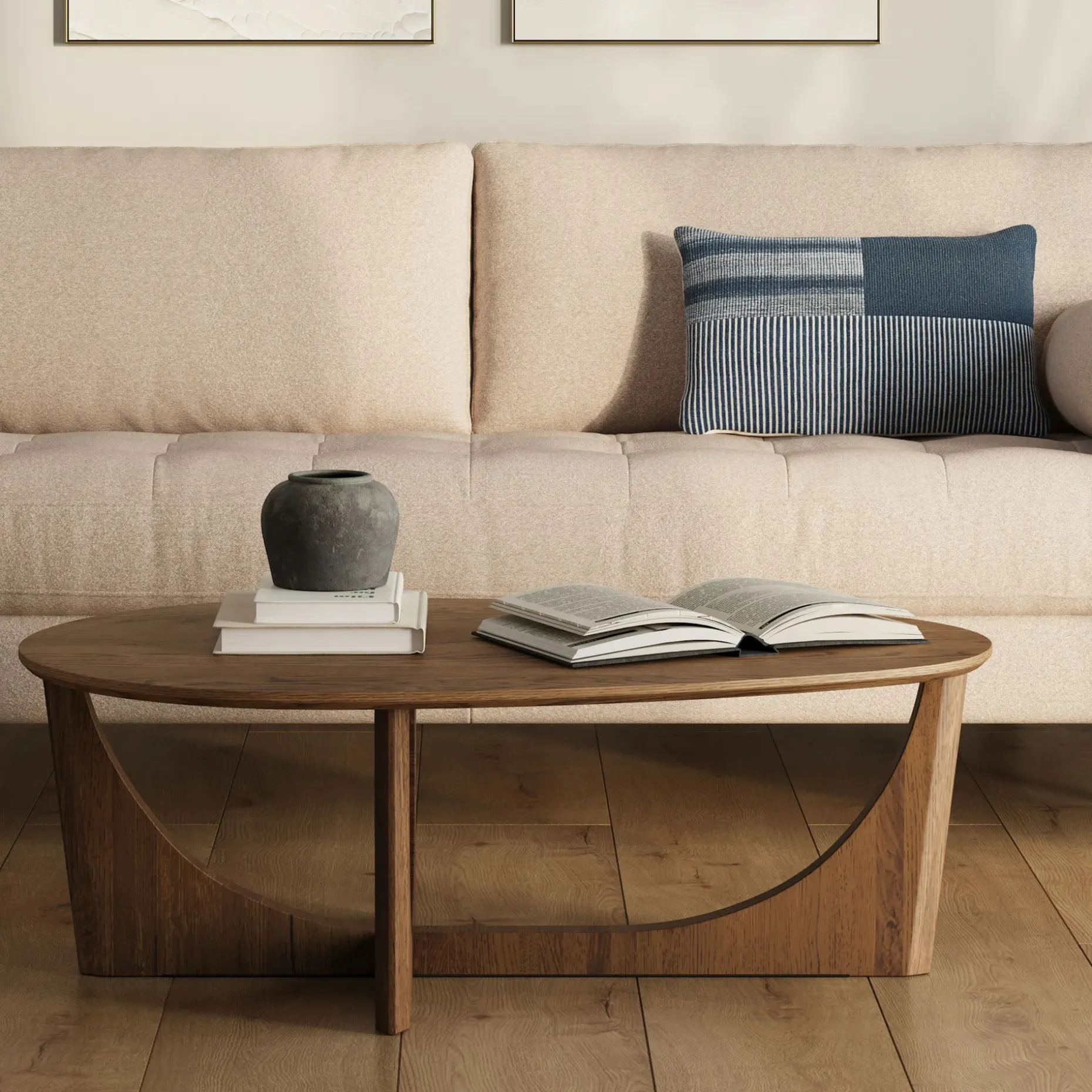 Tovi 42.5" Coffee Table - Smoked Oak