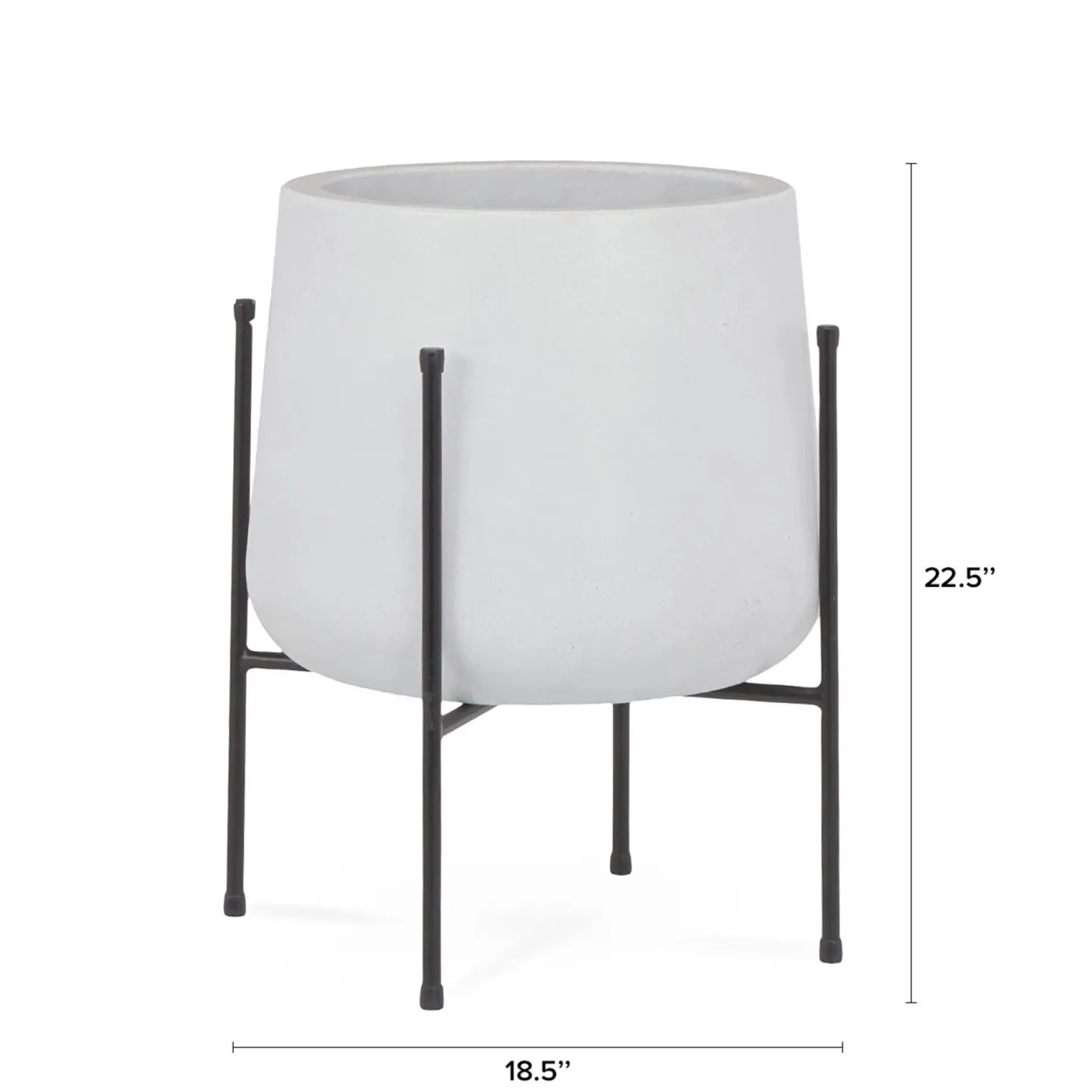 Tuva Wide Indoor/Outdoor Planter Set - White