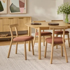 Ulka Dining Chair - Walnut and Ratine Green