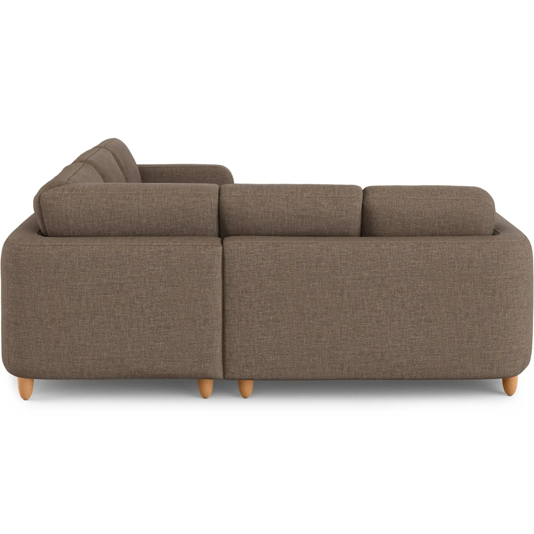 Vati 92" Corner Sectional - Honey Oak and Buckler Brown