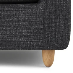 Vati 92" Corner Sectional - Natural Oak and Napa Charcoal