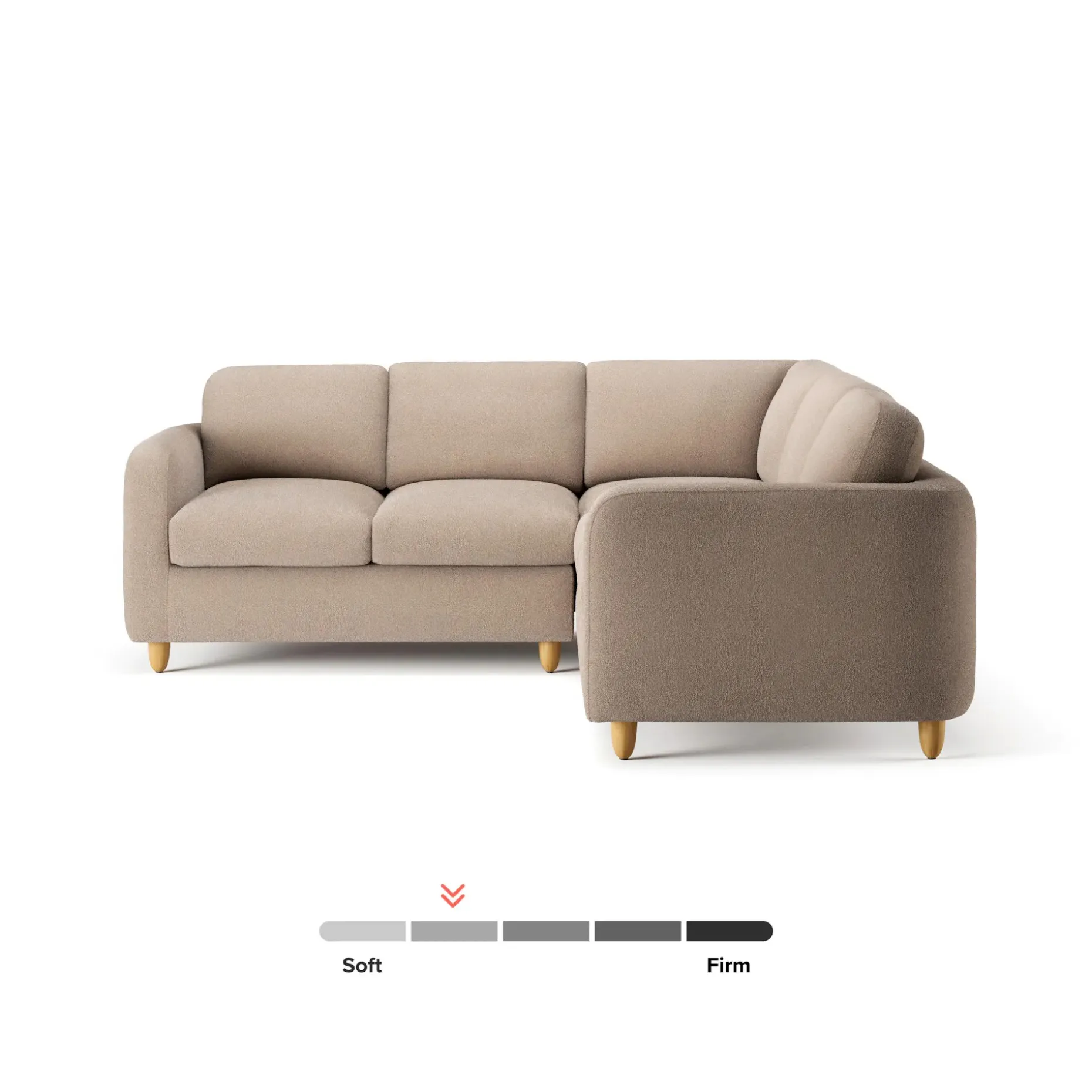 Vati 92" Corner Sectional - Sandstone Wool Bouclé