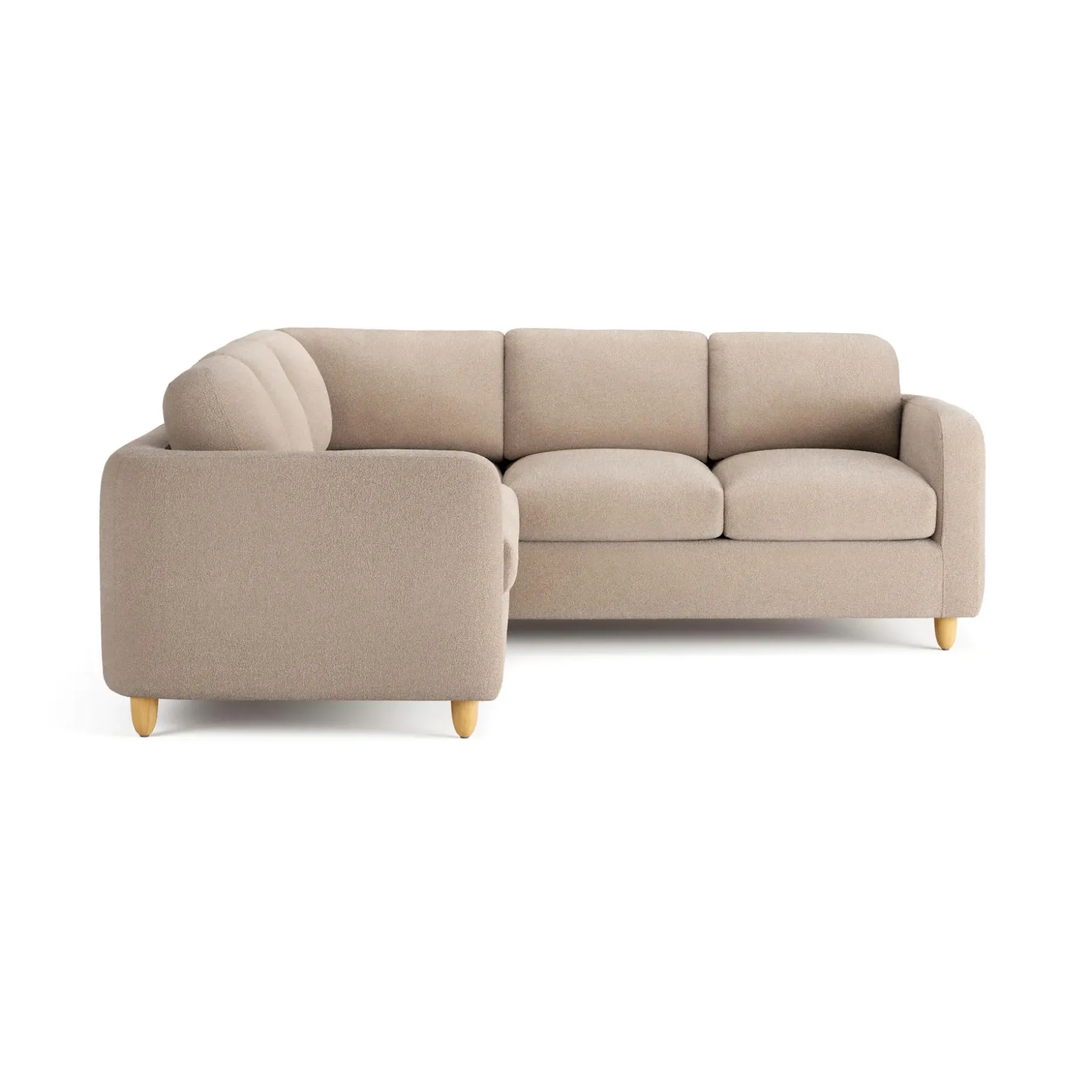 Vati 92" Corner Sectional - Sandstone Wool Bouclé