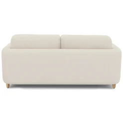 Vati 80" Left Storage Sectional - Natural Oak and Ivory Wool Bouclé