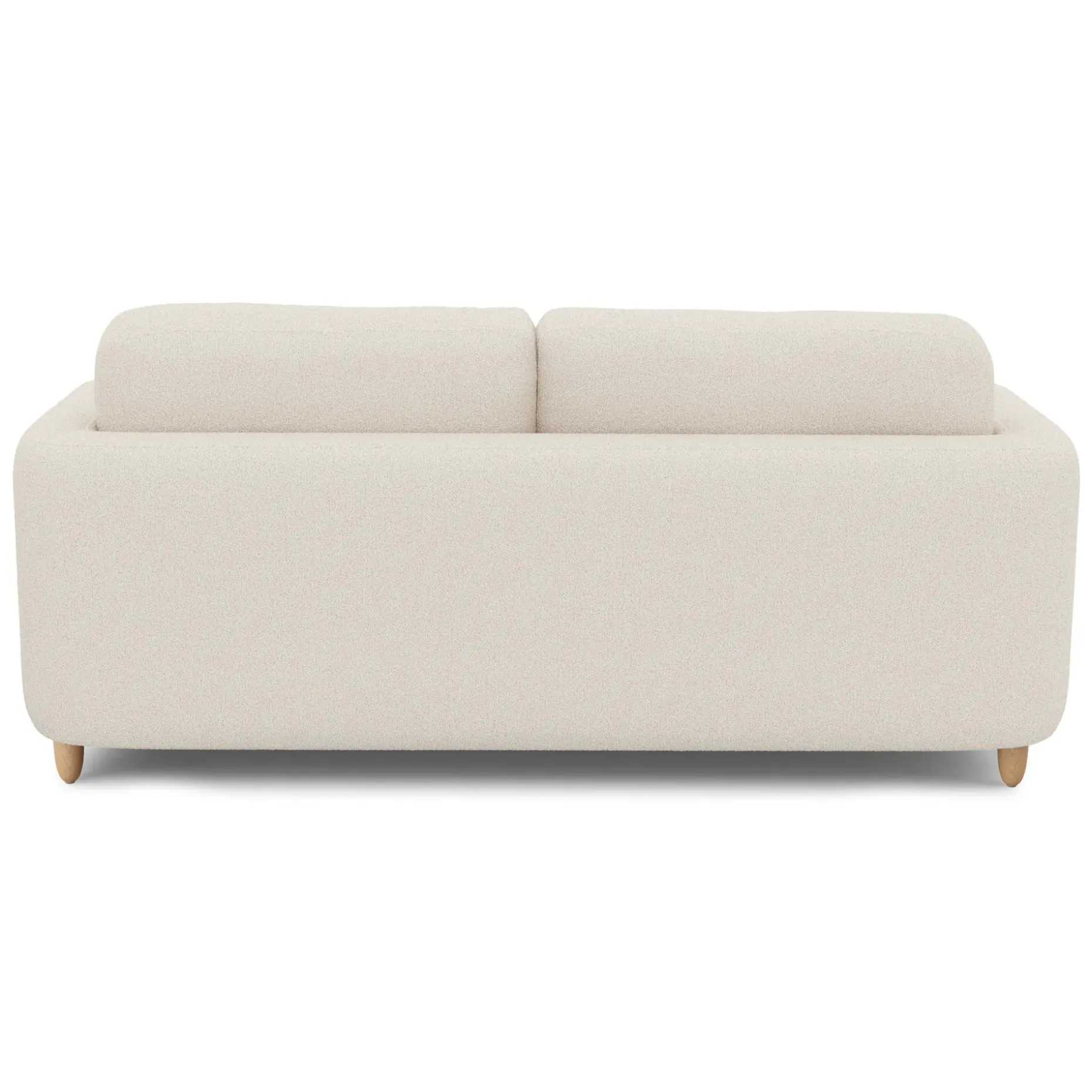 Vati 80" Left Storage Sectional - Natural Oak and Ivory Wool Bouclé