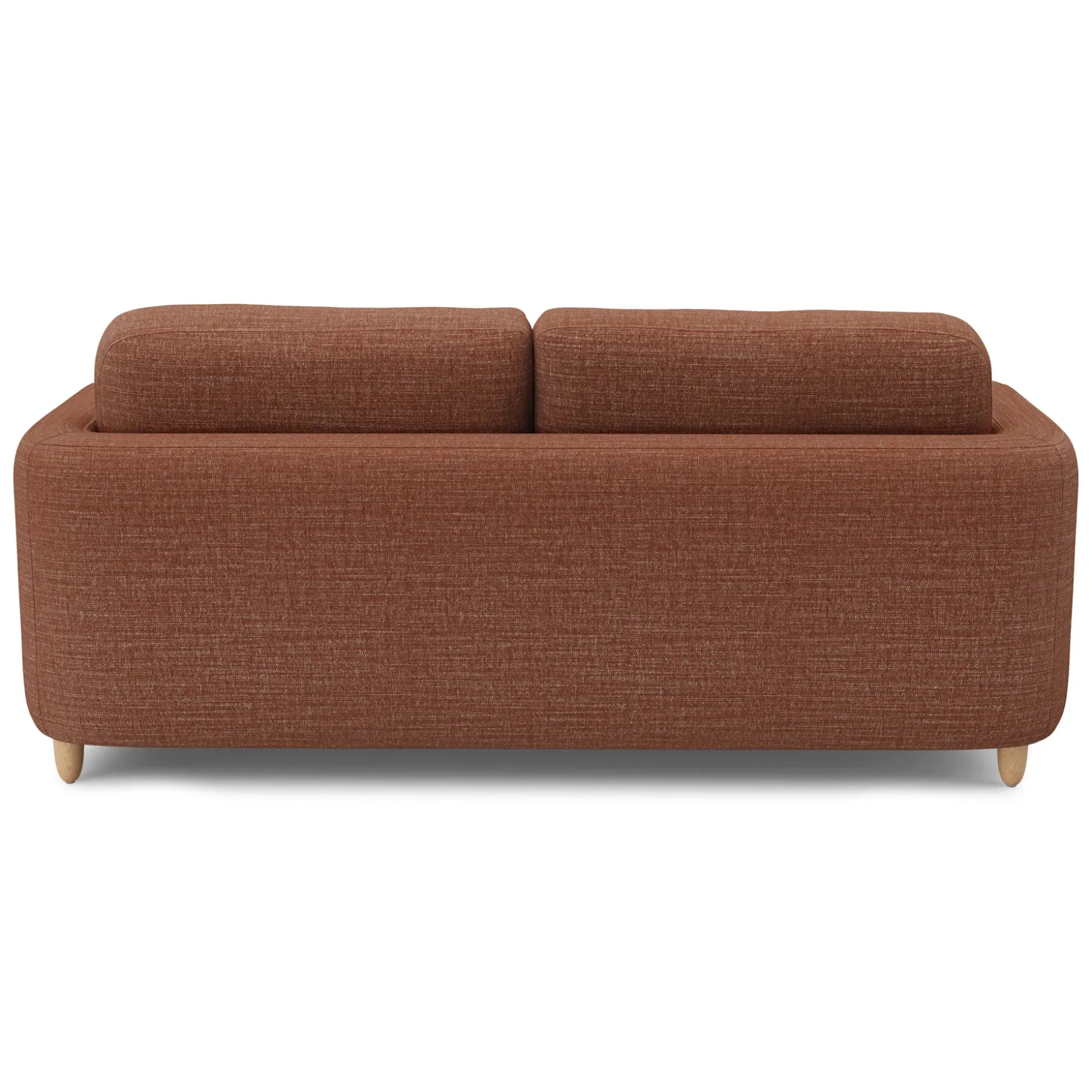 Vati 80" Left Storage Sectional - Natural Oak and Napa Rust
