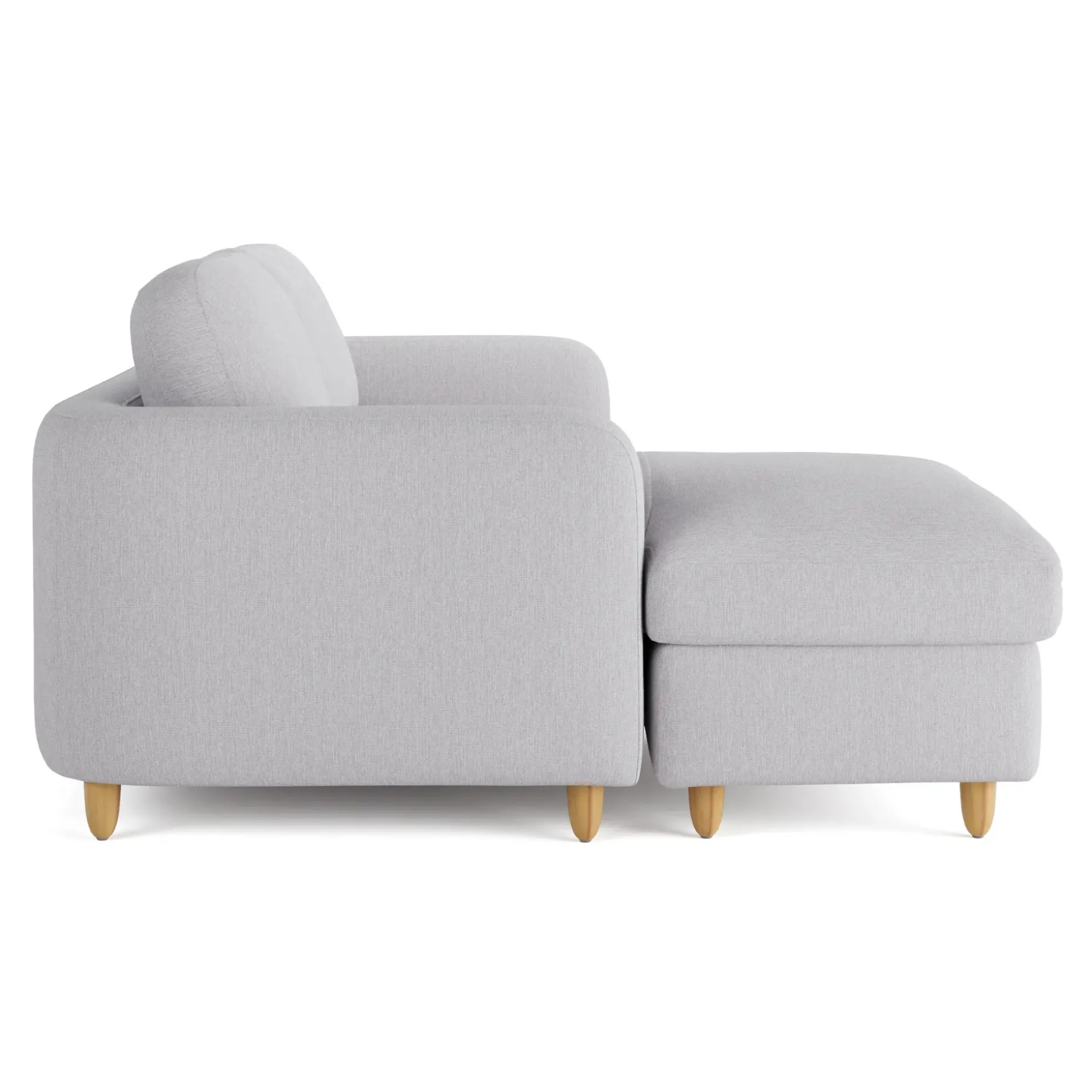 Vati 80" Left Storage Sectional - Silver Ivory
