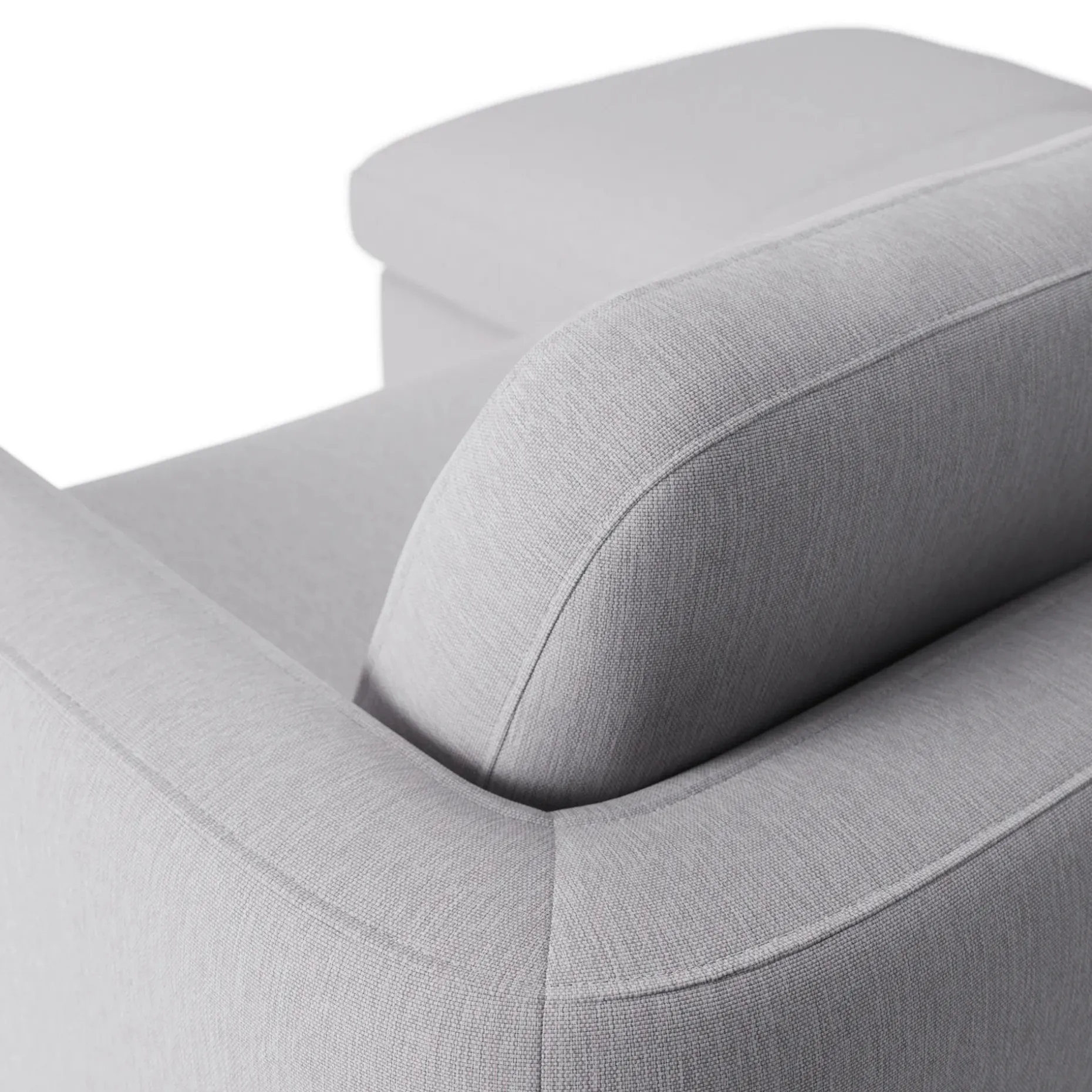 Vati 80" Left Storage Sectional - Silver Ivory