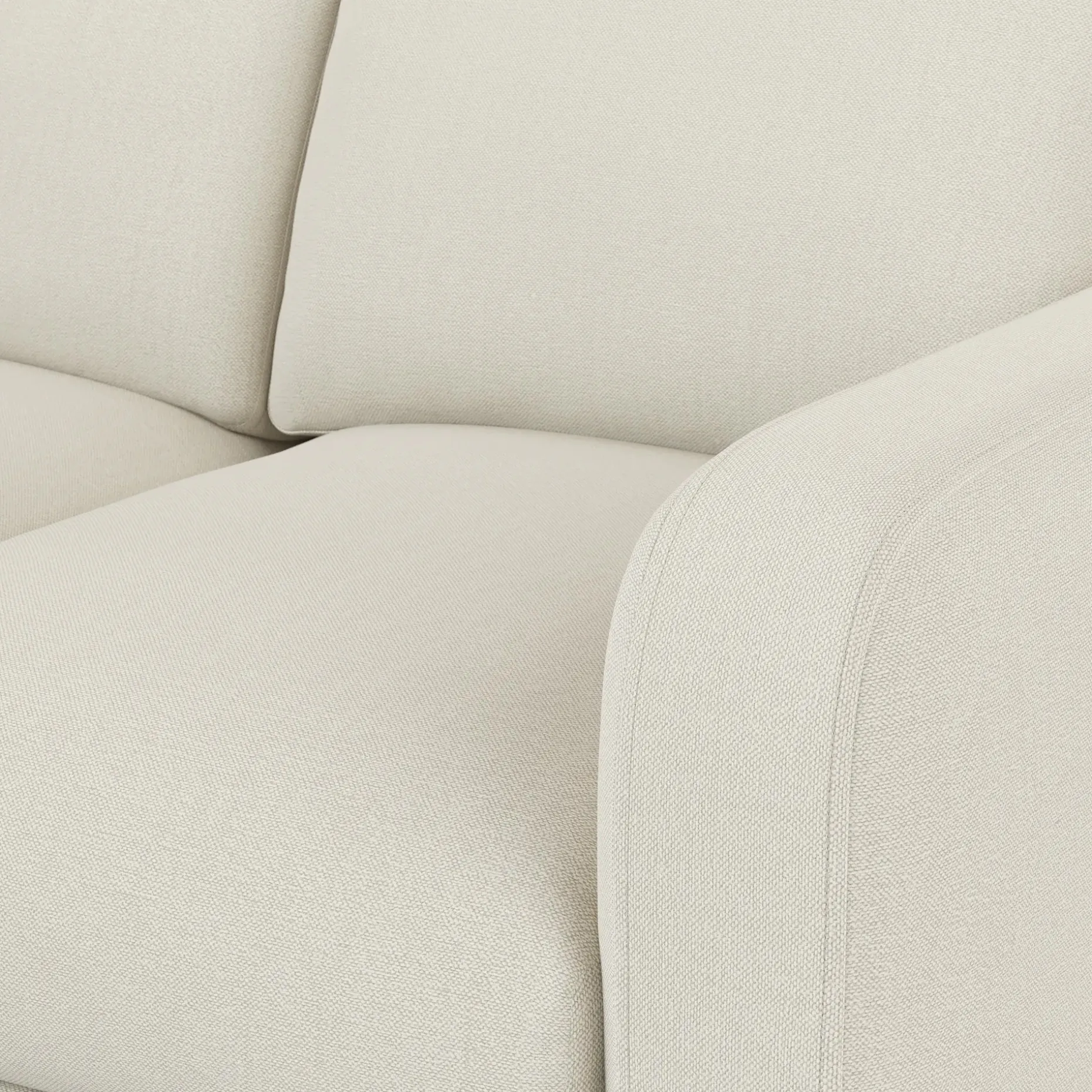 Vati 114" Left Storage Sleeper Sectional - Natural Oak and Buckler Ivory