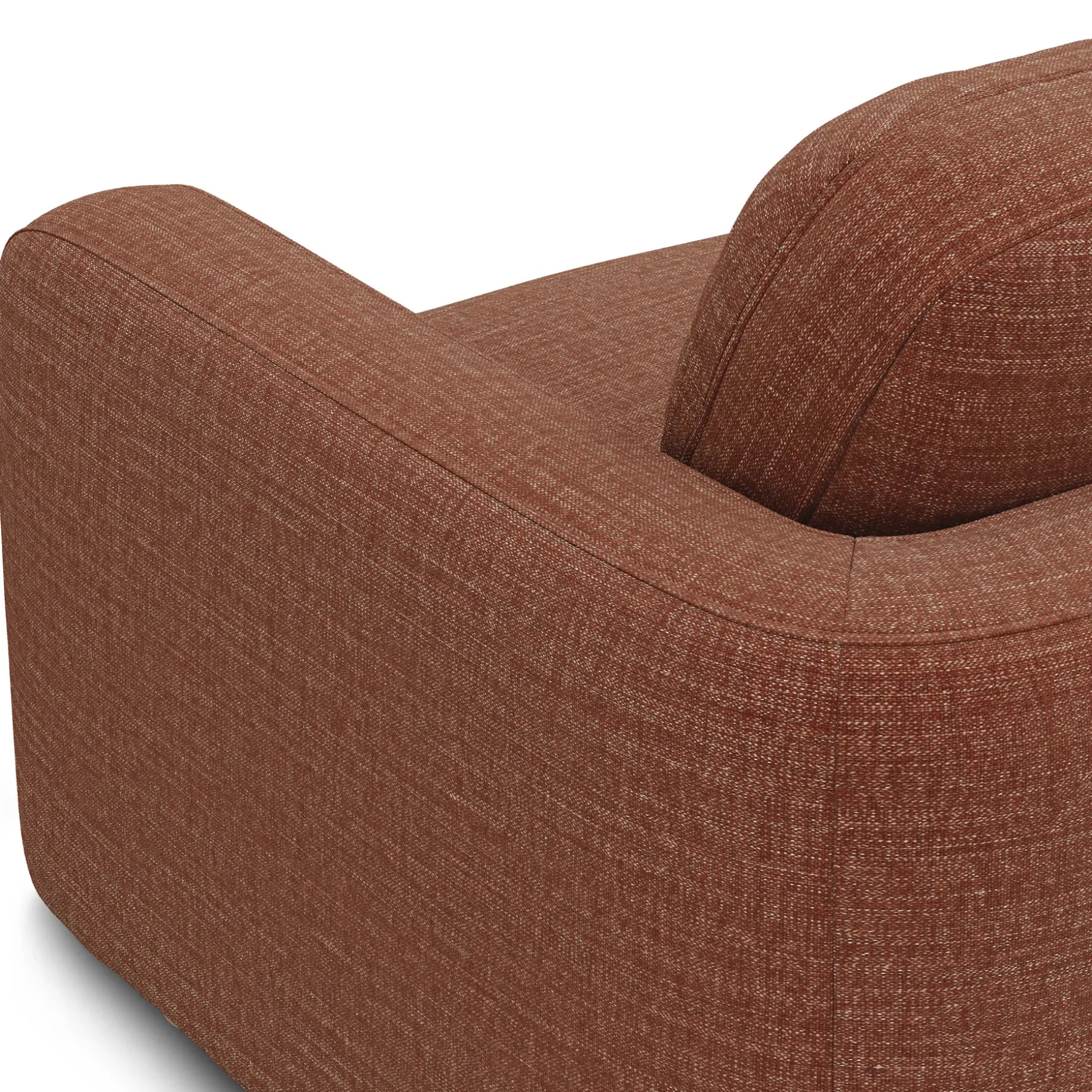 Vati 114" Left Storage Sleeper Sectional - Natural Oak and Napa Rust