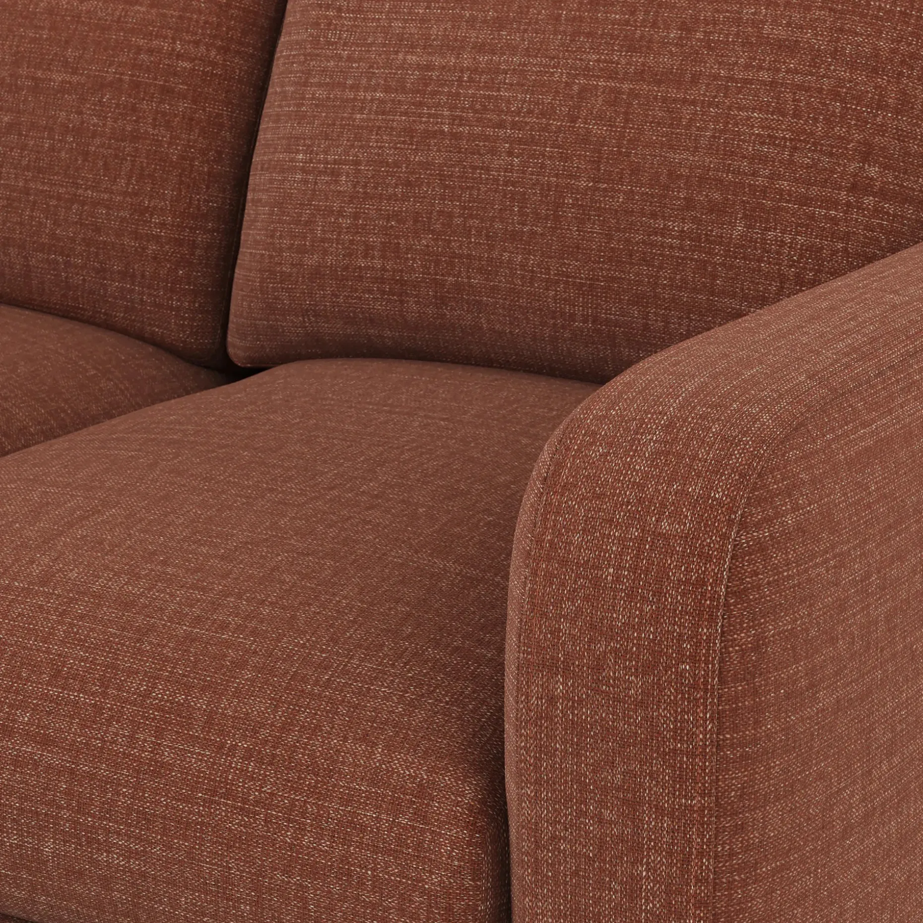 Vati 114" Left Storage Sleeper Sectional - Natural Oak and Napa Rust