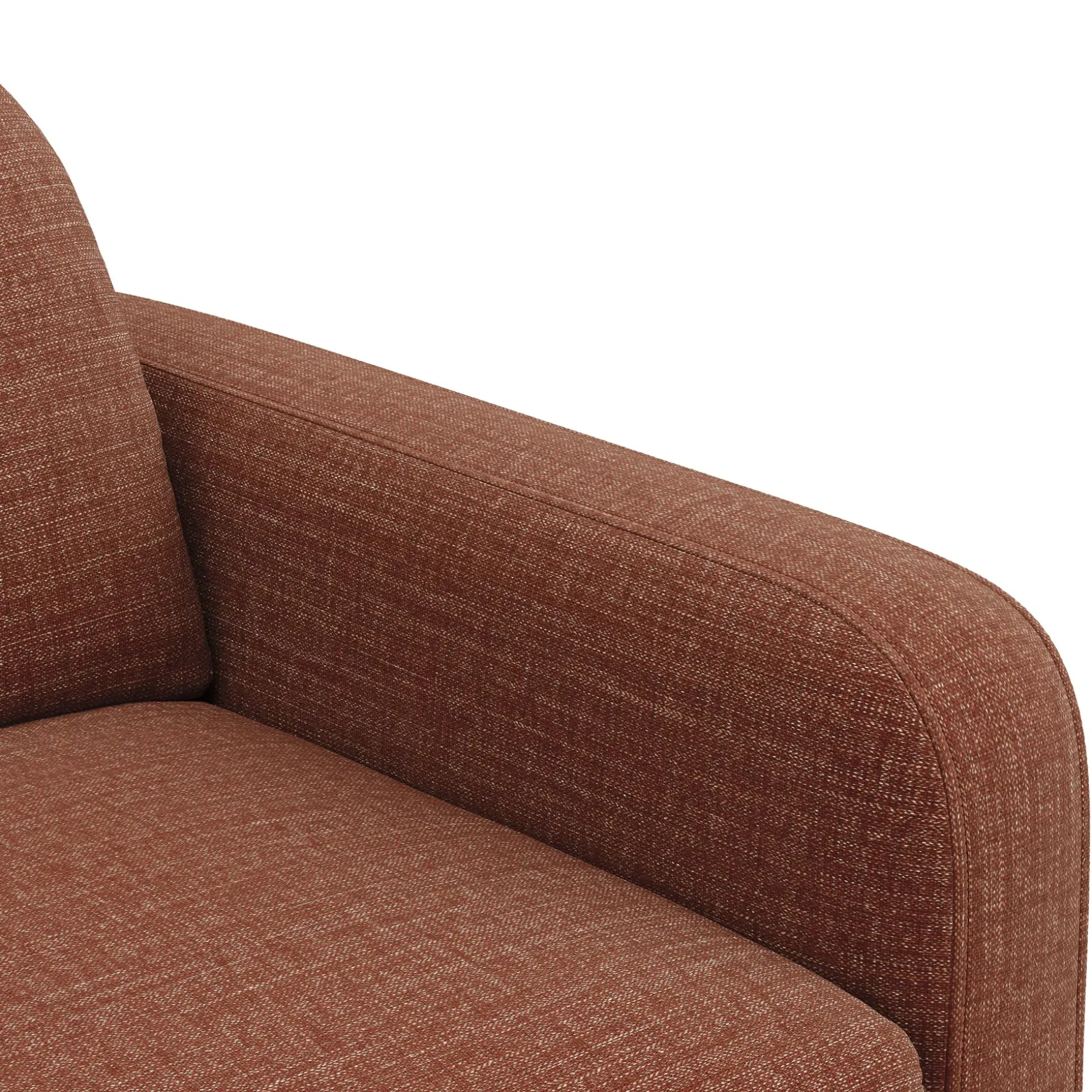 Vati 114" Left Storage Sleeper Sectional - Natural Oak and Napa Rust