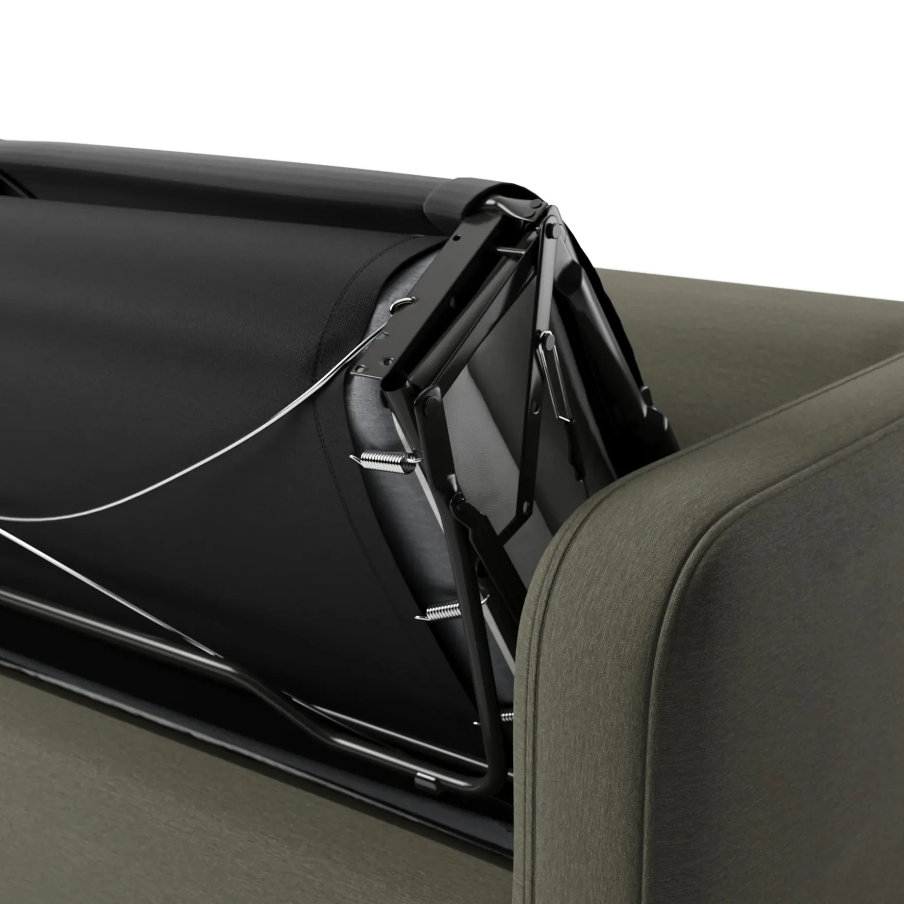 Vati 114" Left Storage Sleeper Sectional - Silver Moss