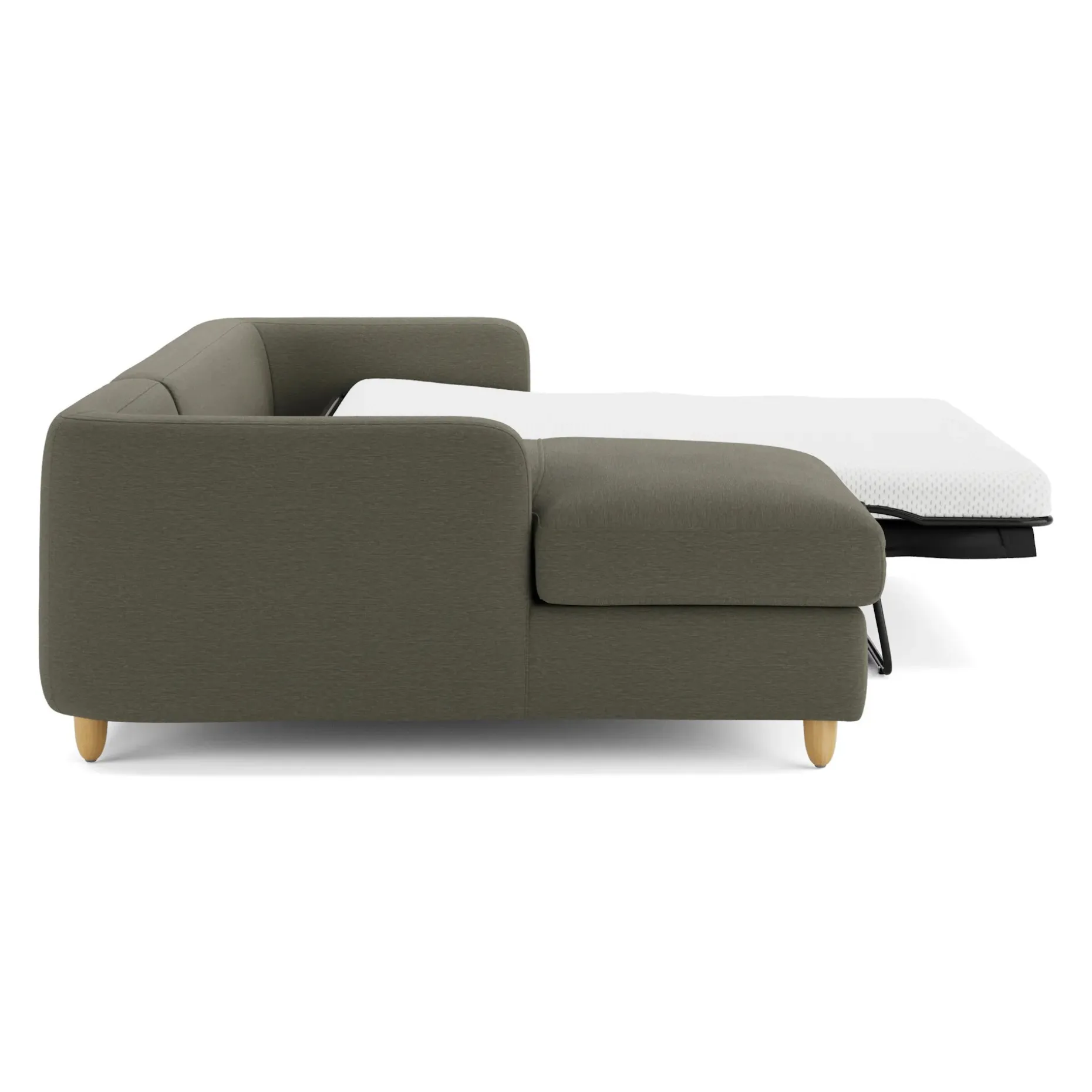 Vati 114" Left Storage Sleeper Sectional - Silver Moss