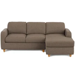 Vati 90.5" Right Storage Sectional - Honey Oak and Buckler Brown