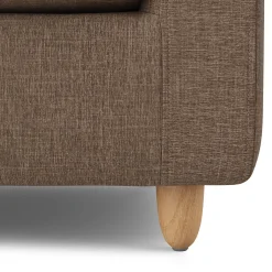 Vati 80" Right Storage Sectional - Natural Oak and Buckler Brown