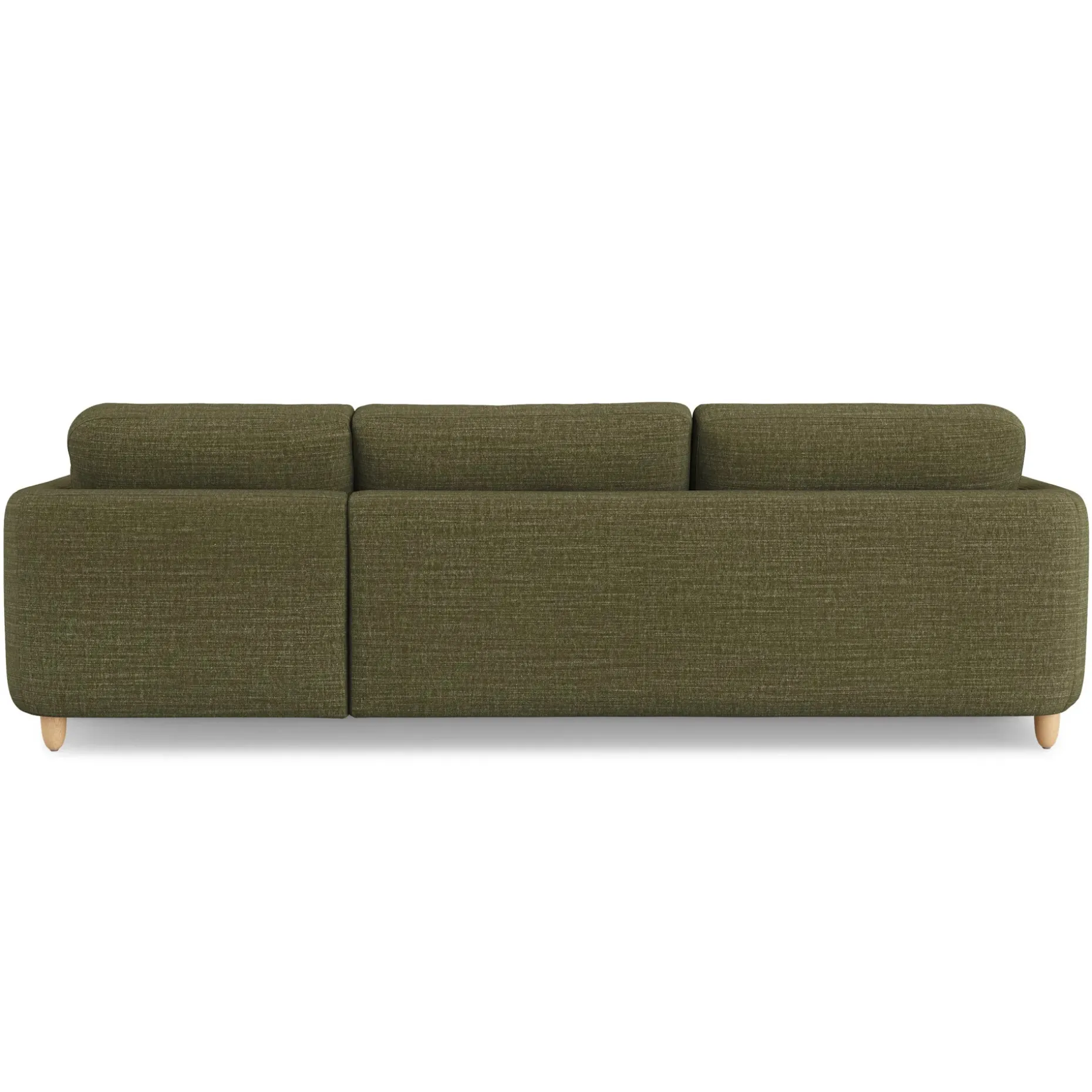 Vati 114" Right Storage Sleeper Sectional - Natural Oak and Napa Moss