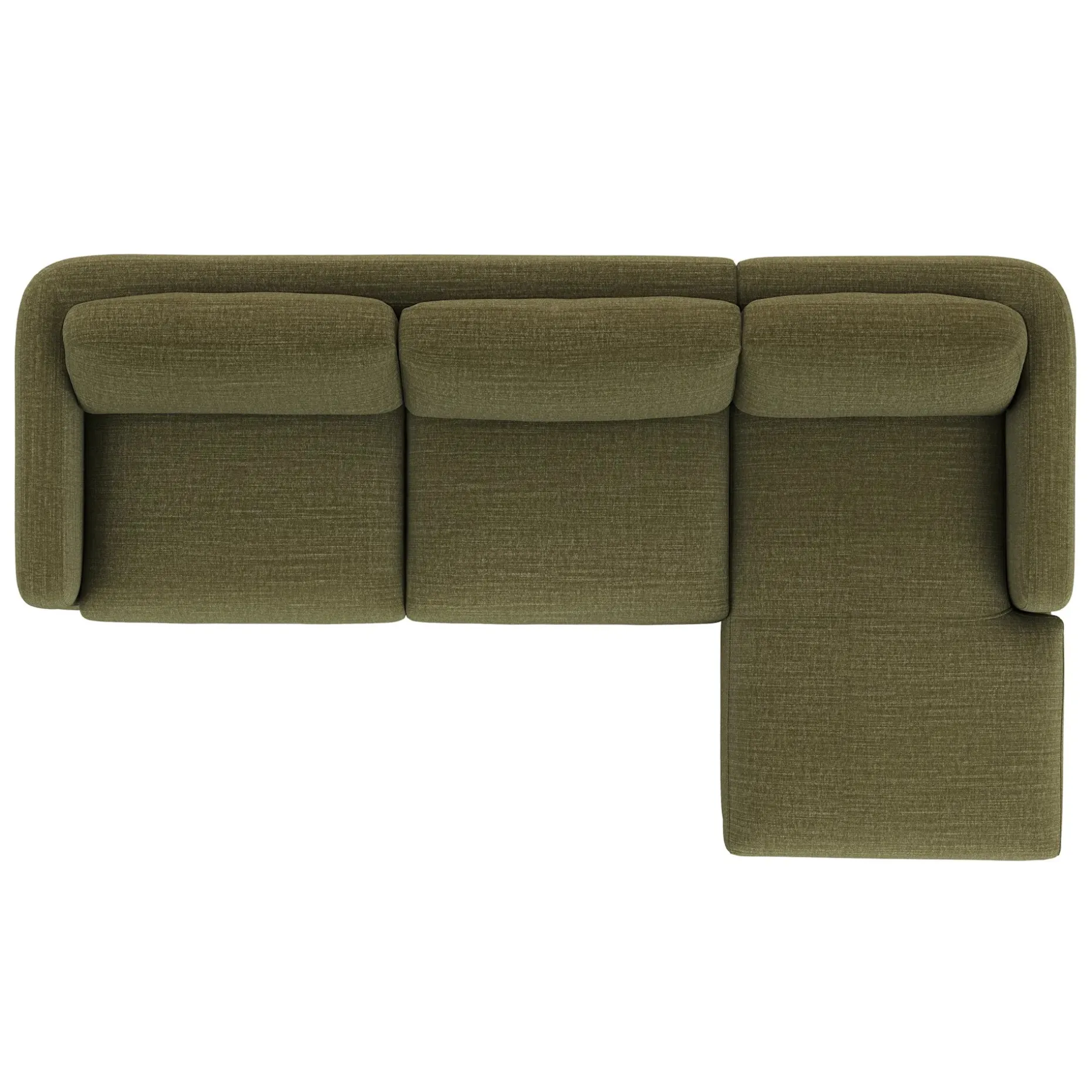Vati 114" Right Storage Sleeper Sectional - Natural Oak and Napa Moss