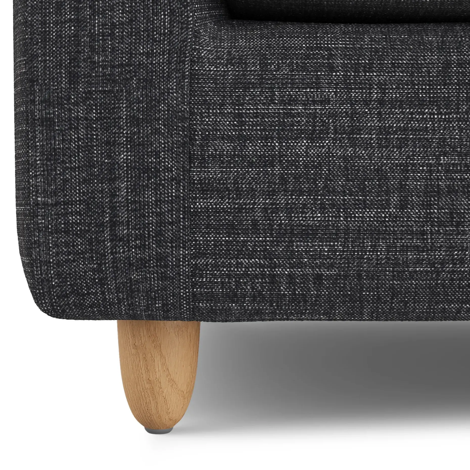 Vati 114" Right Storage Sleeper Sectional - Natural Oak and Napa Charcoal