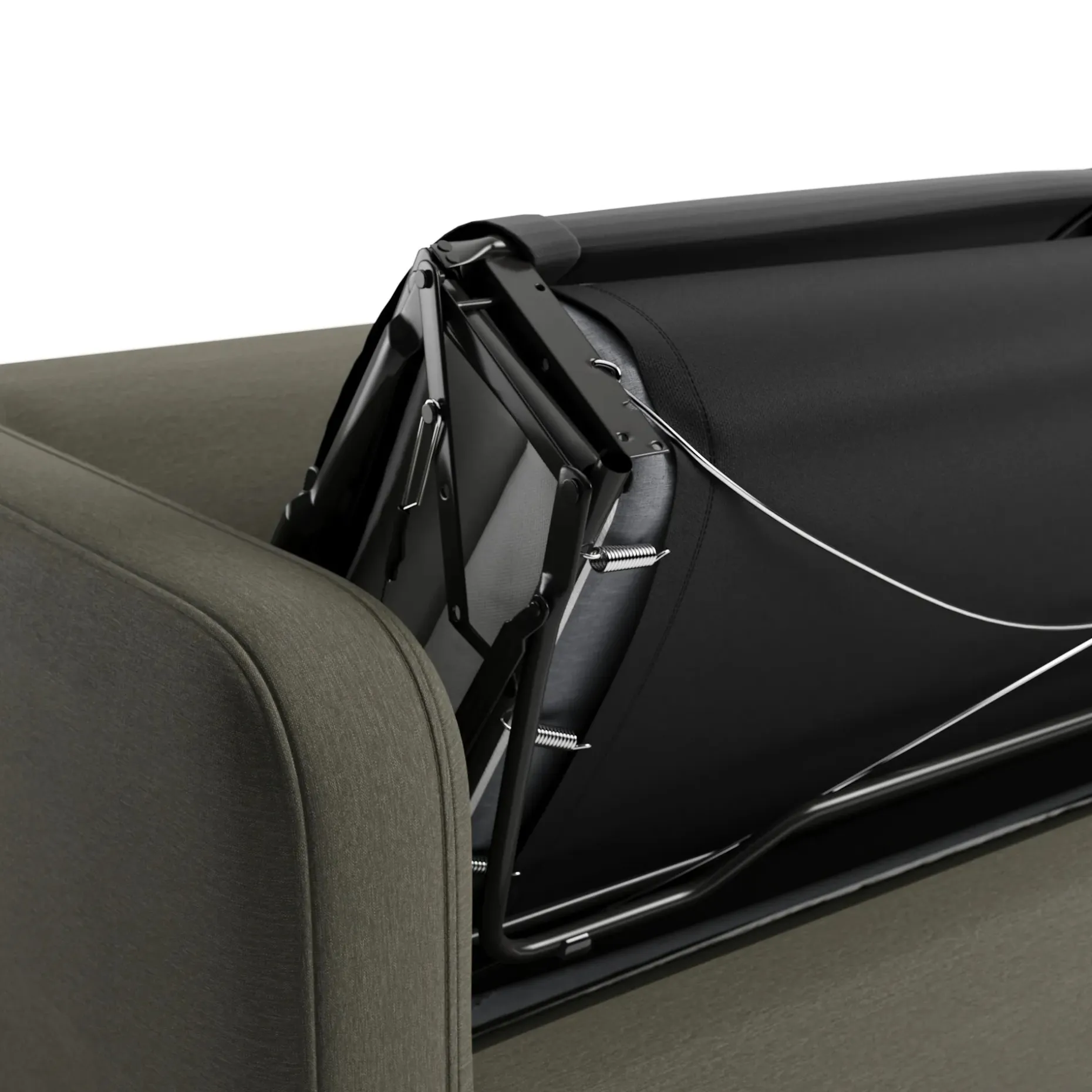Vati 114" Right Storage Sleeper Sectional - Silver Moss