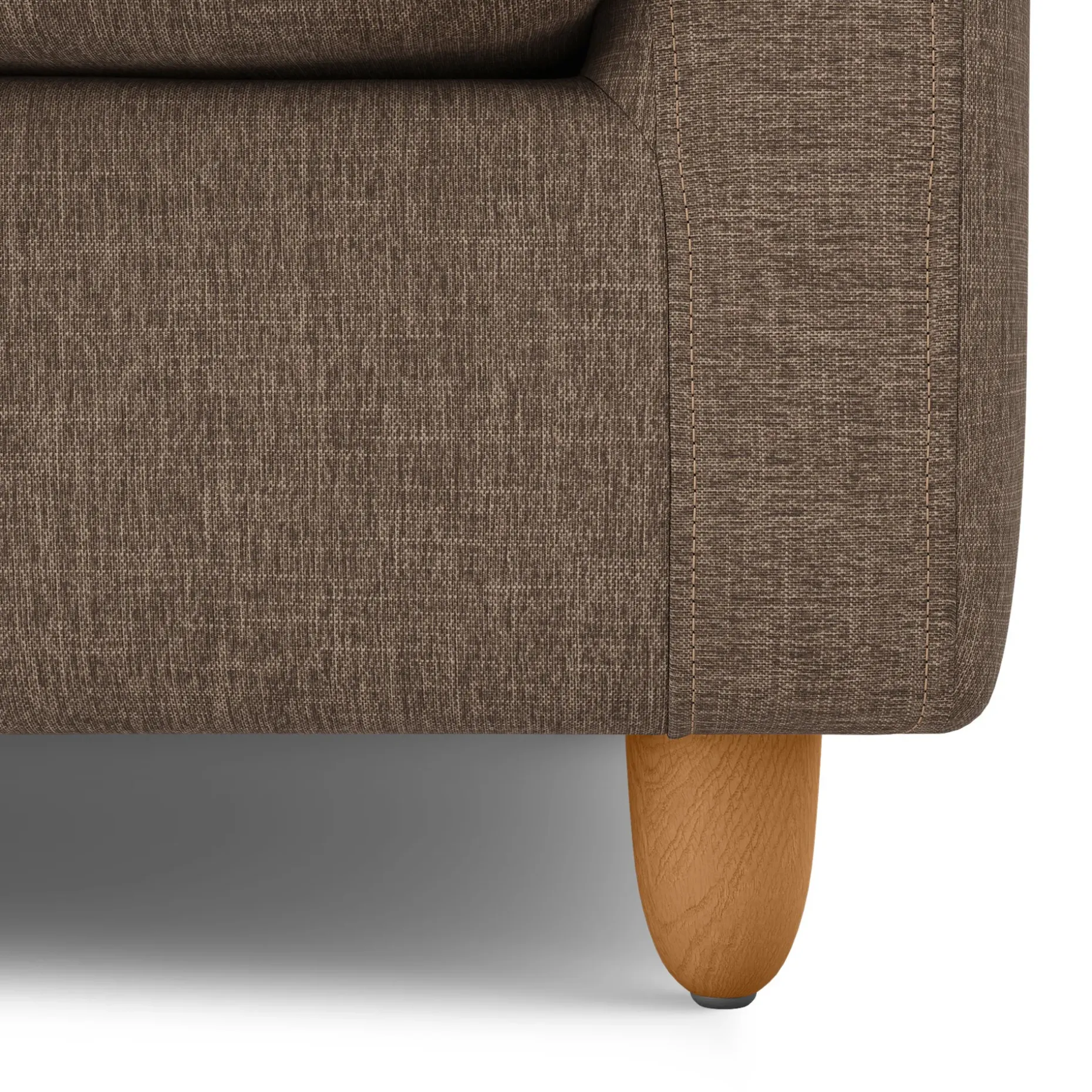 Vati 92" Sofa - Honey Oak and Buckler Brown