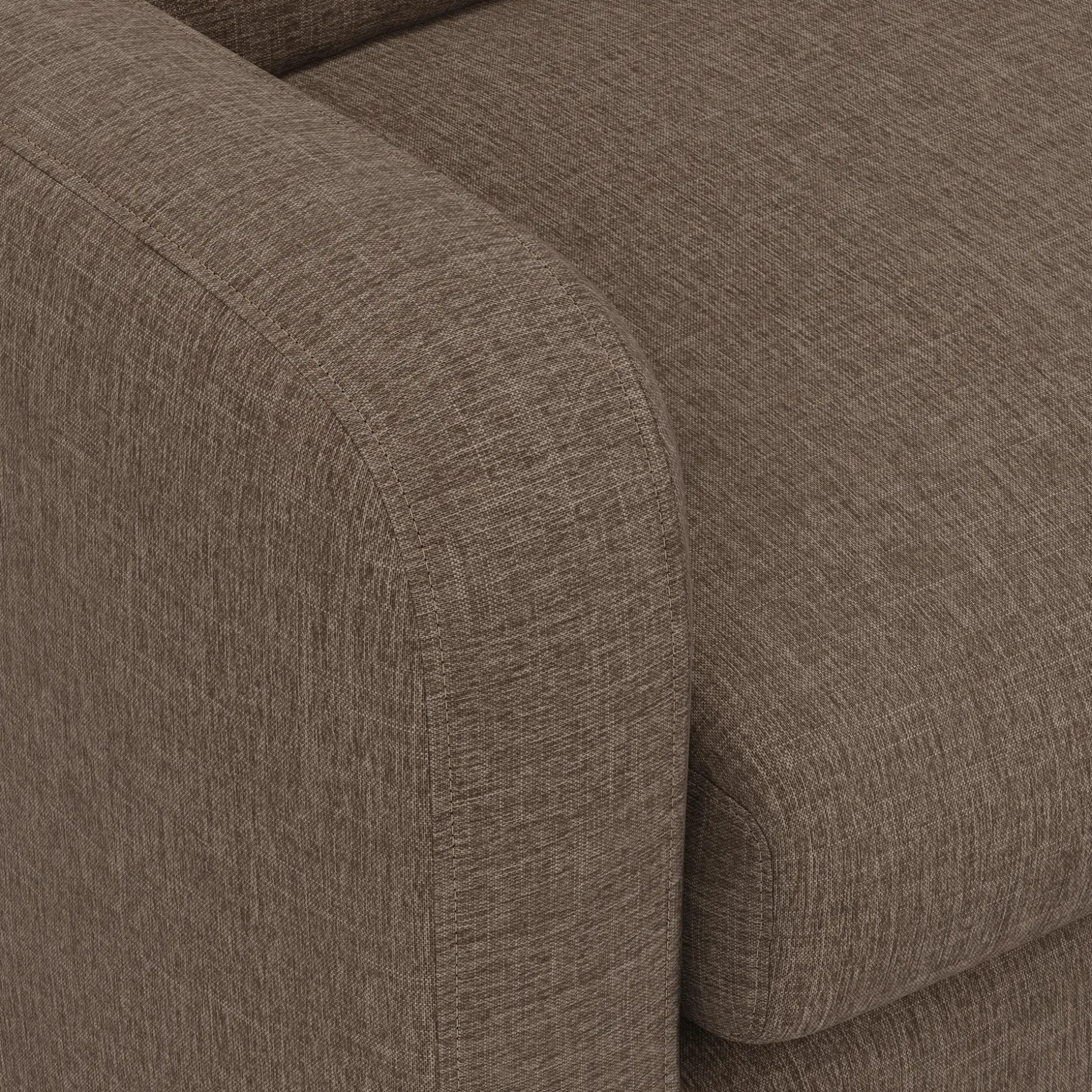 Vati 92" Sofa - Natural Oak and Buckler Brown