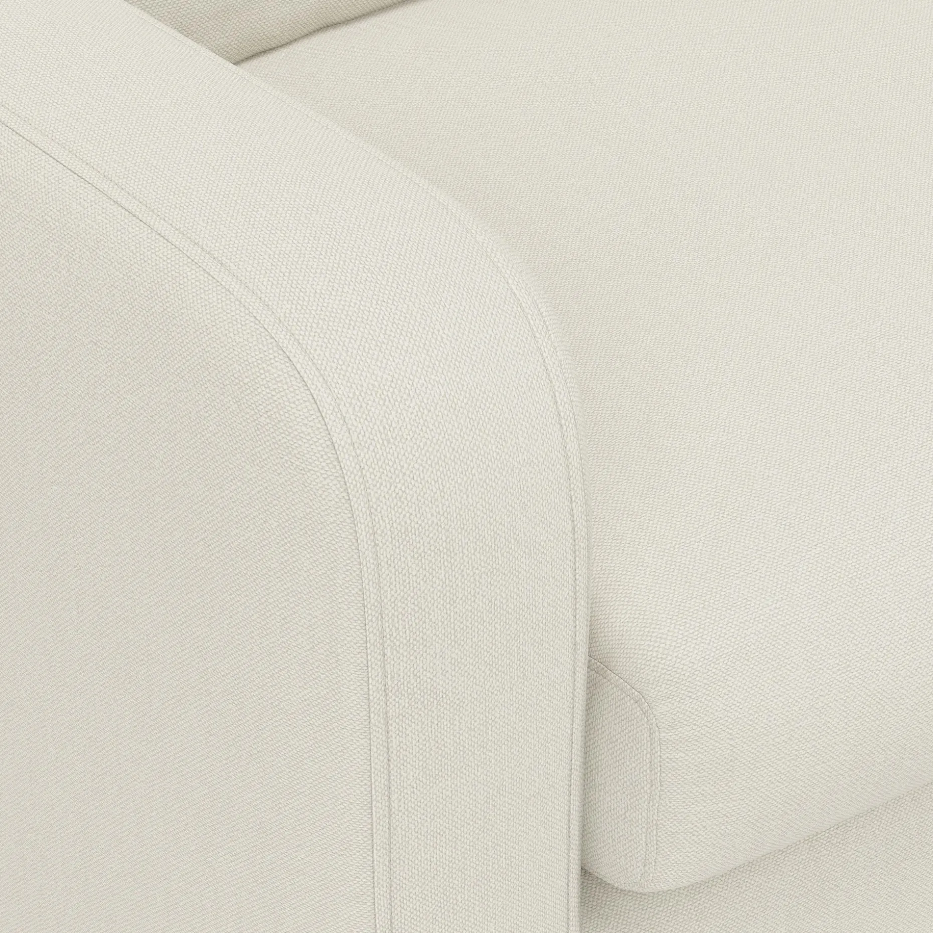Vati 92" Sofa - Natural Oak and Buckler Ivory