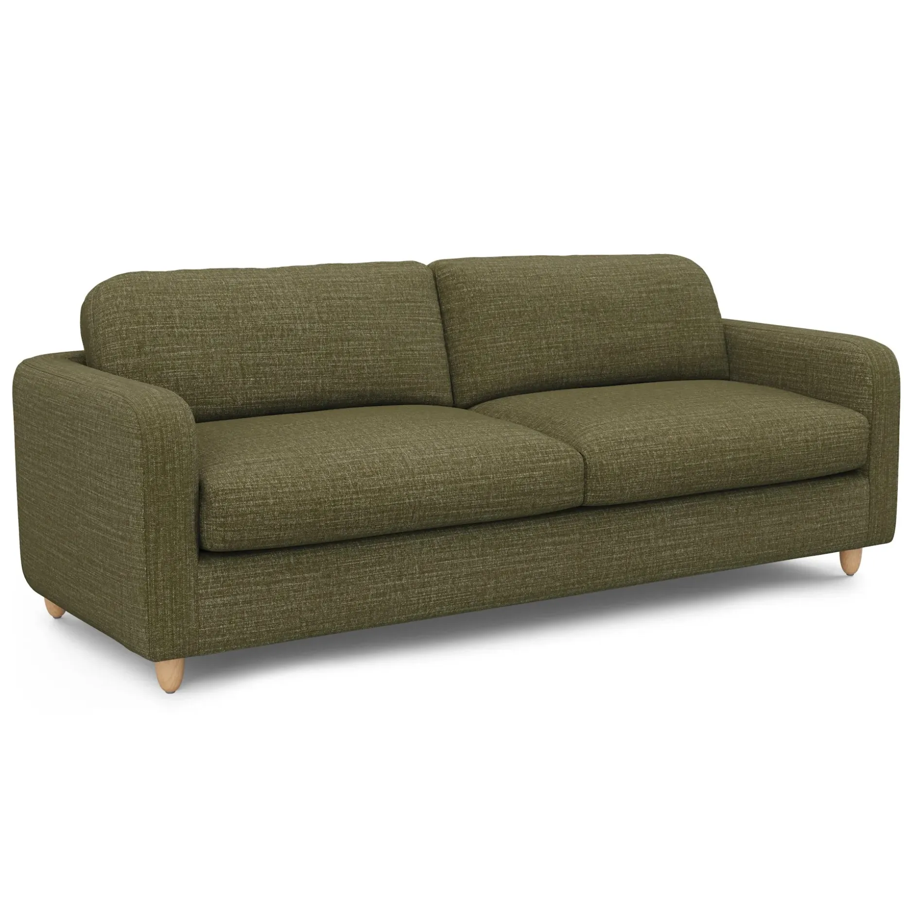 Vati 92" Sofa - Natural Oak and Napa Moss