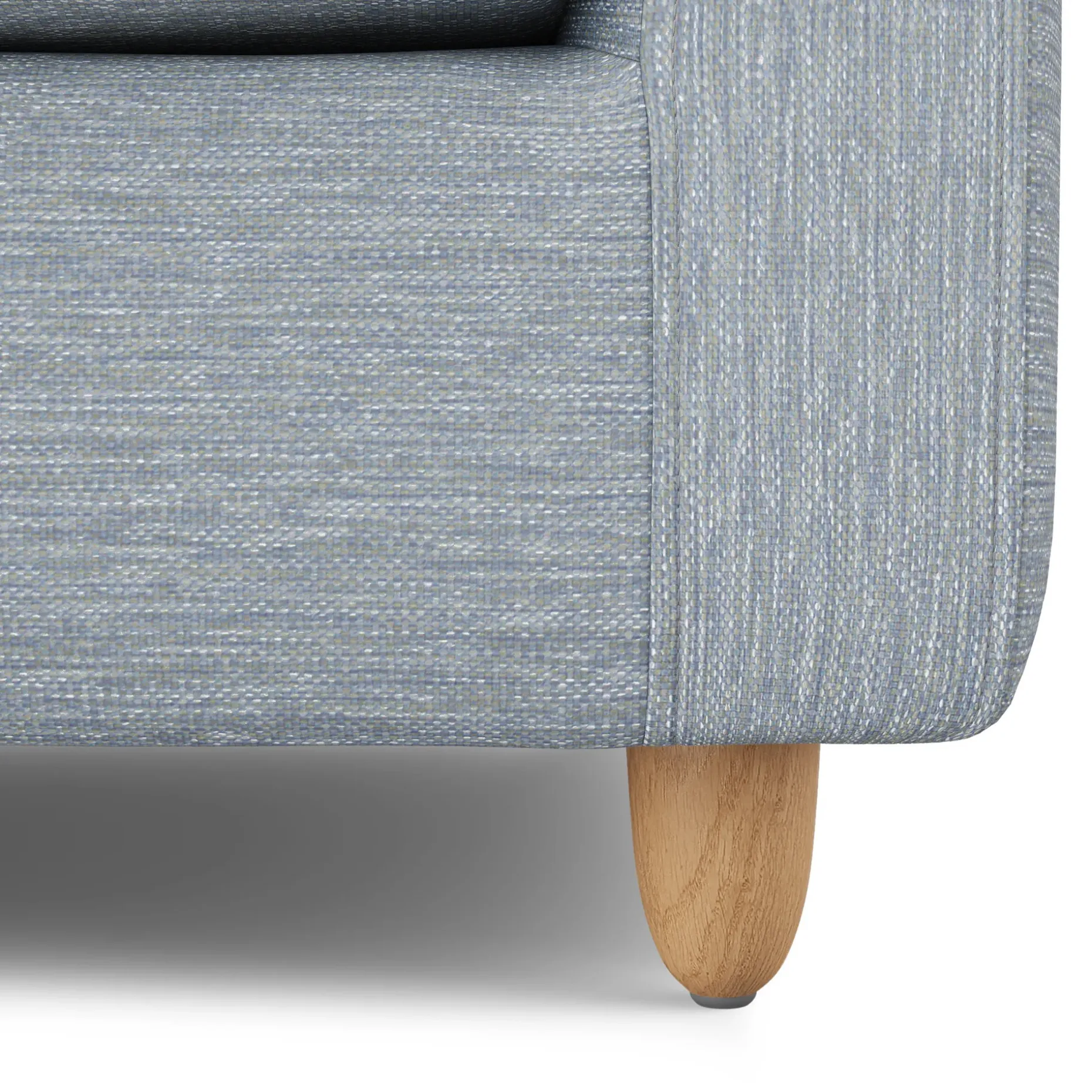 Vati 92" Sofa - Natural Oak and Silver Light Blue