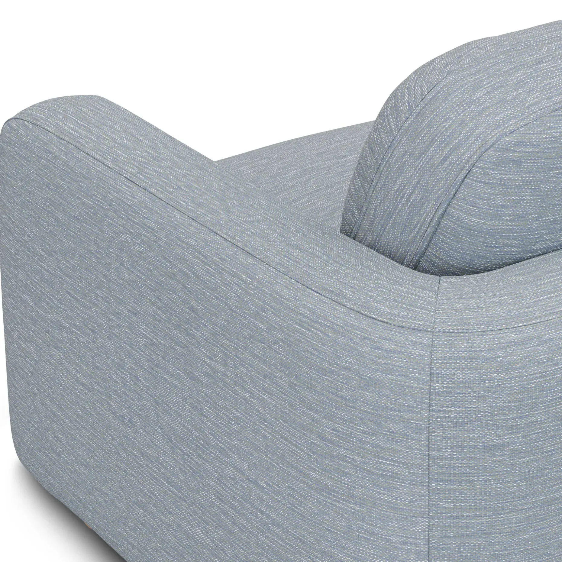 Vati 92" Sofa - Natural Oak and Silver Light Blue