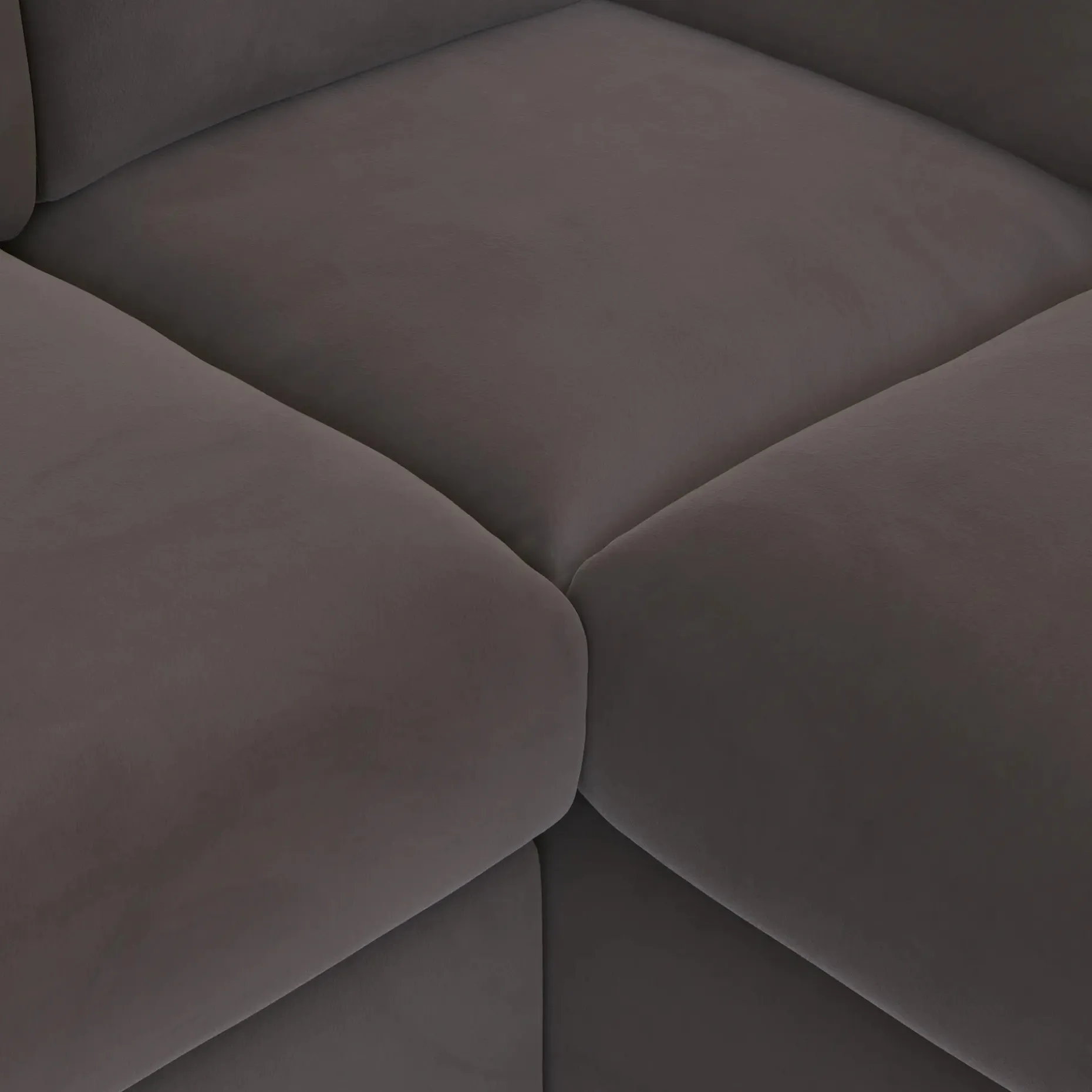 Vati 92" Velvet Corner Sectional - Natural Oak and Hale Warm Gray