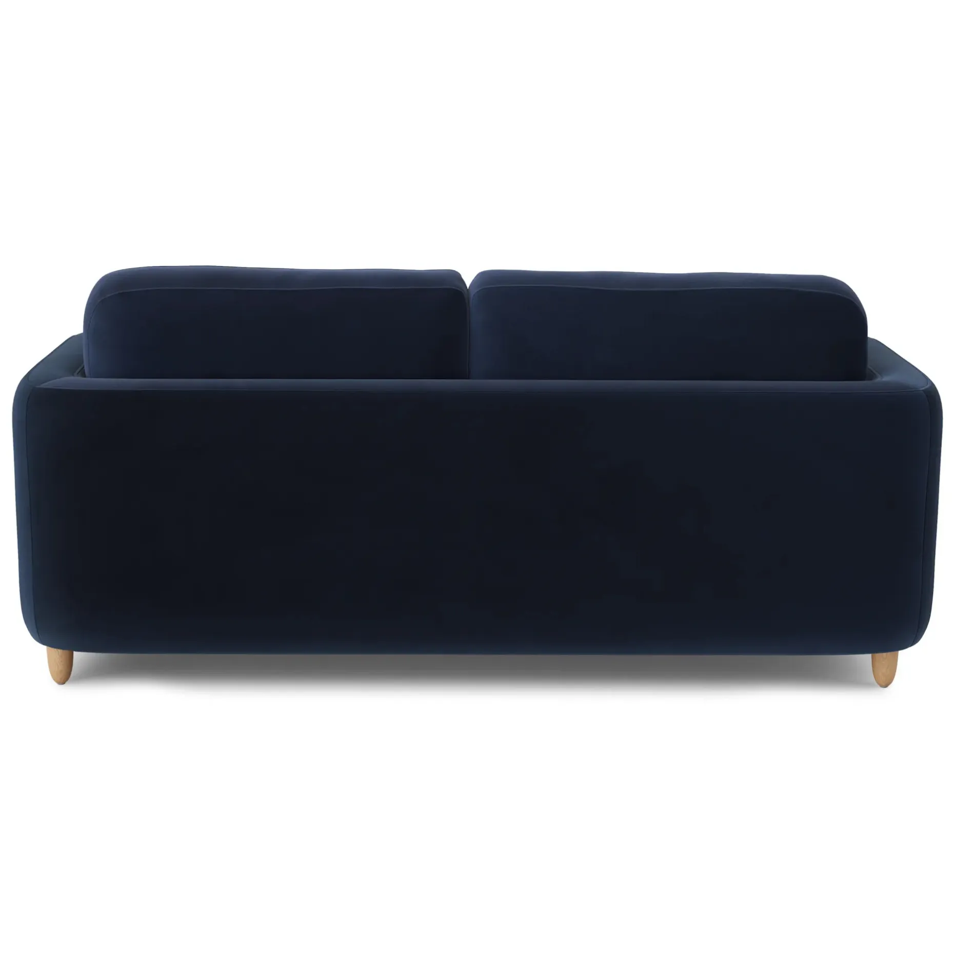 Vati 80" Velvet Left Storage Sectional - Natural Oak and Hale Ink